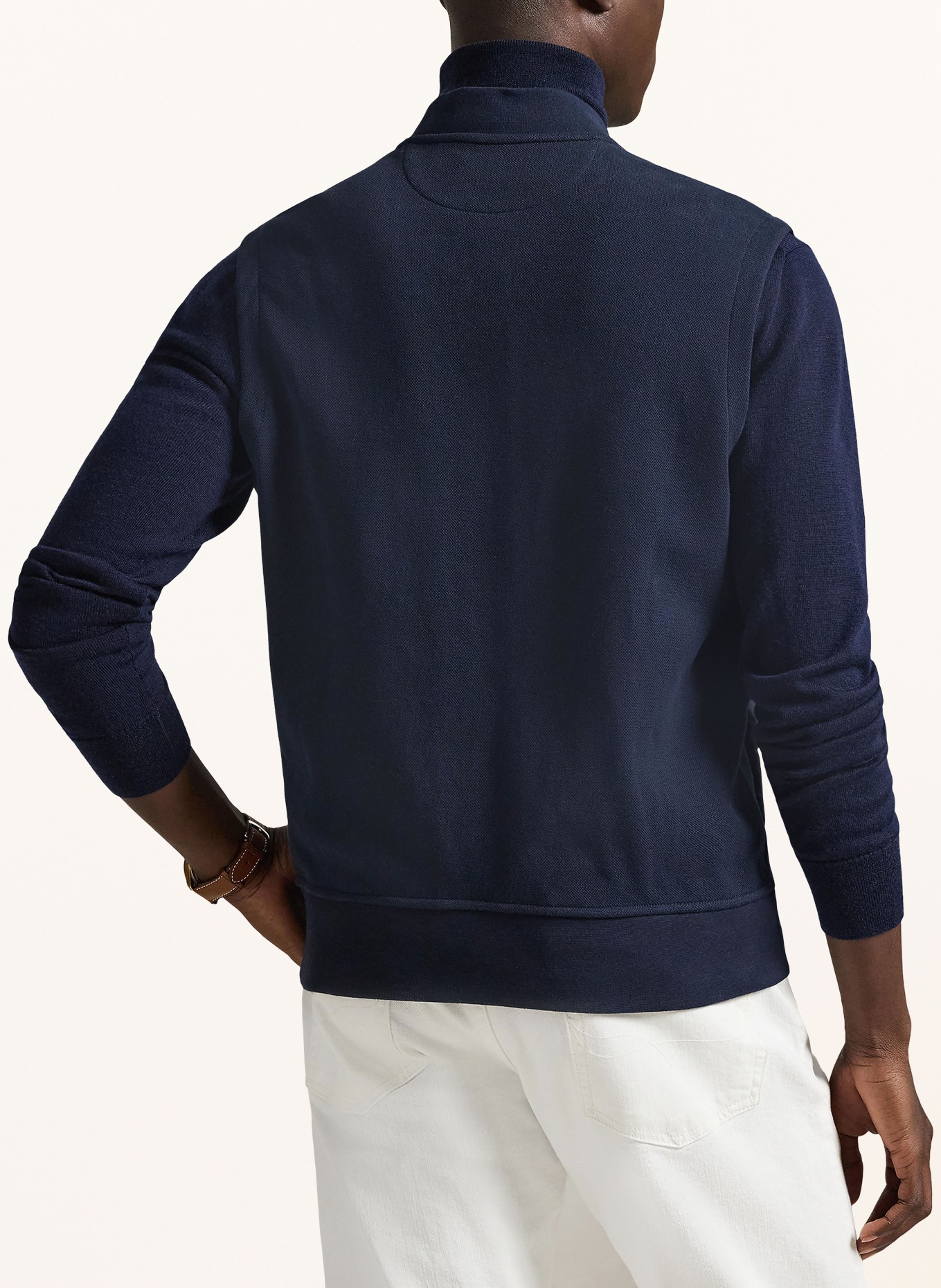 POLO RALPH LAUREN Gilet en maille mélangée: BLEU FONCÉ