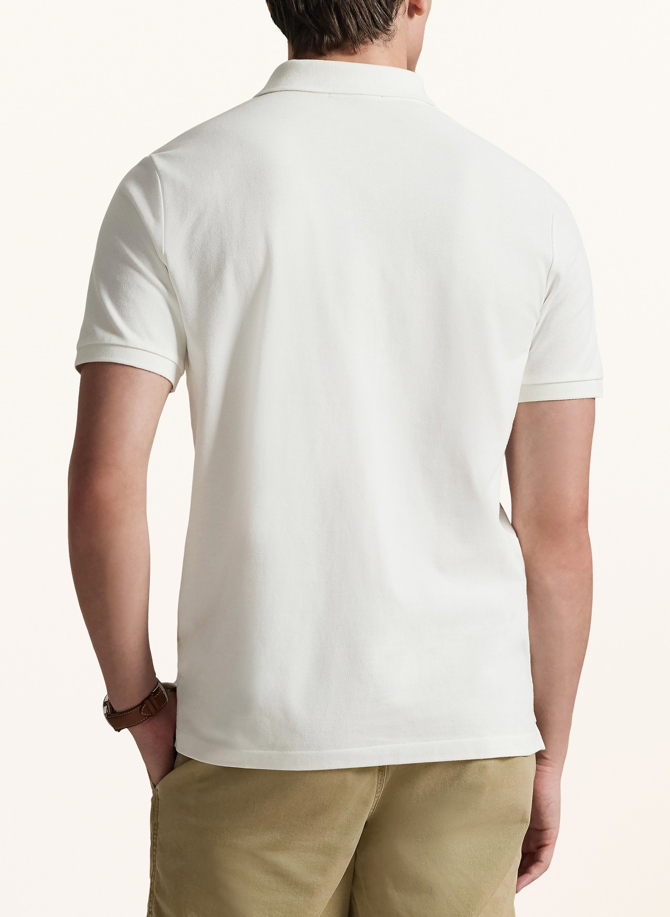 POLO RALPH LAUREN Piqué-Poloshirt Classic Fit: WEISS / BRAUN / GRÜN