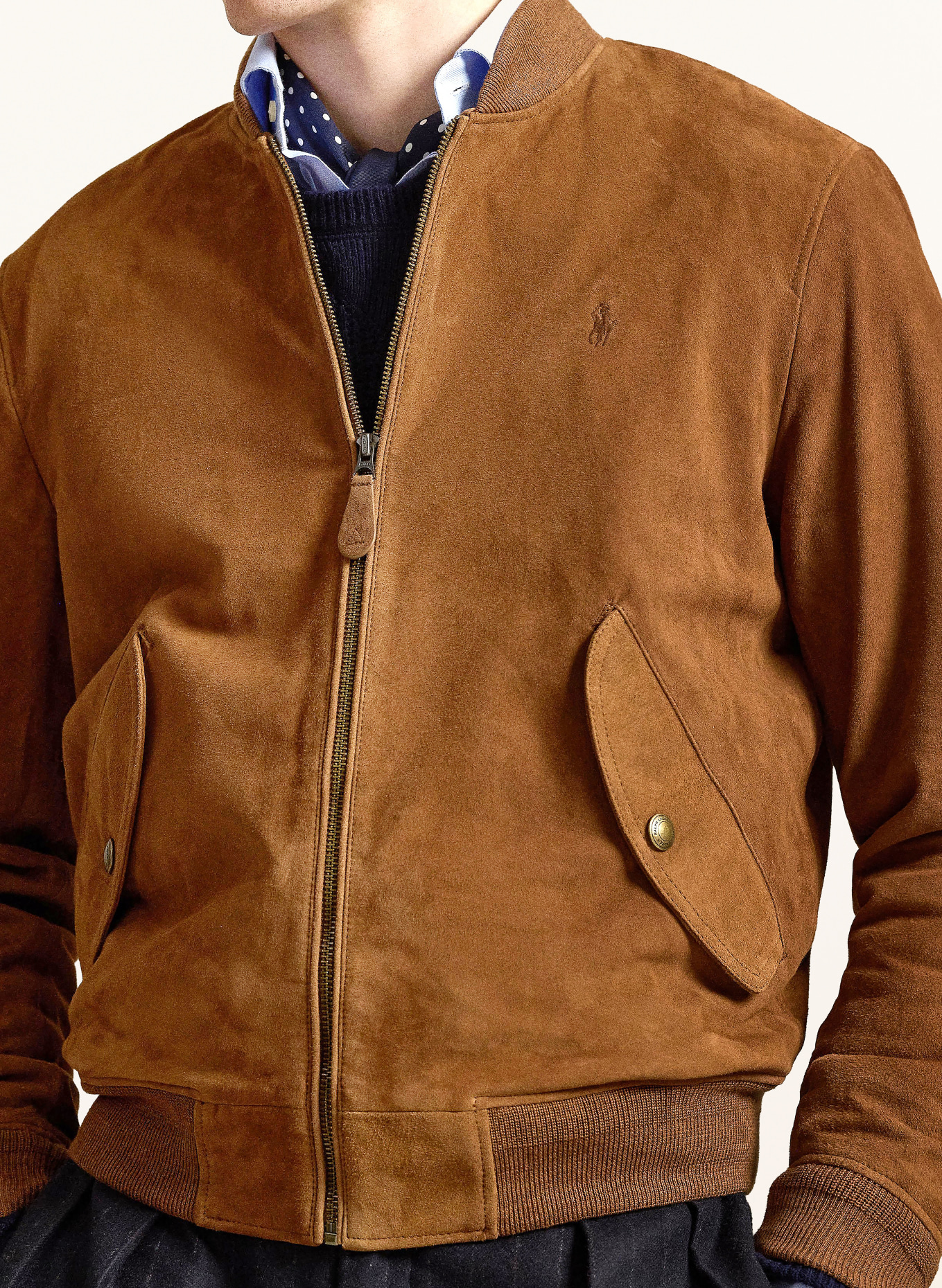 POLO RALPH LAUREN Lederblouson: BRAUN