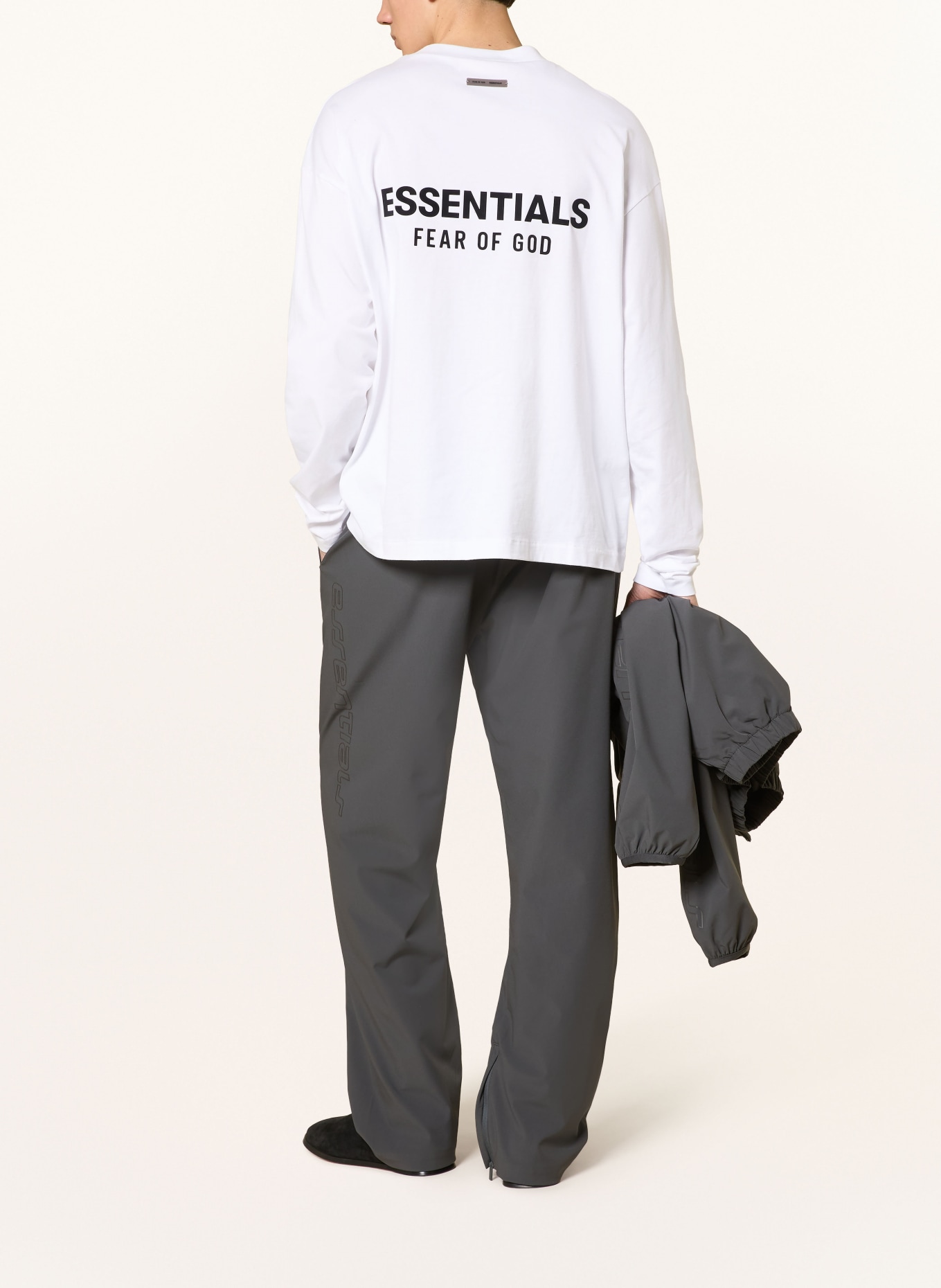 ESSENTIALS - FEAR OF GOD Longsleeve: WEISS