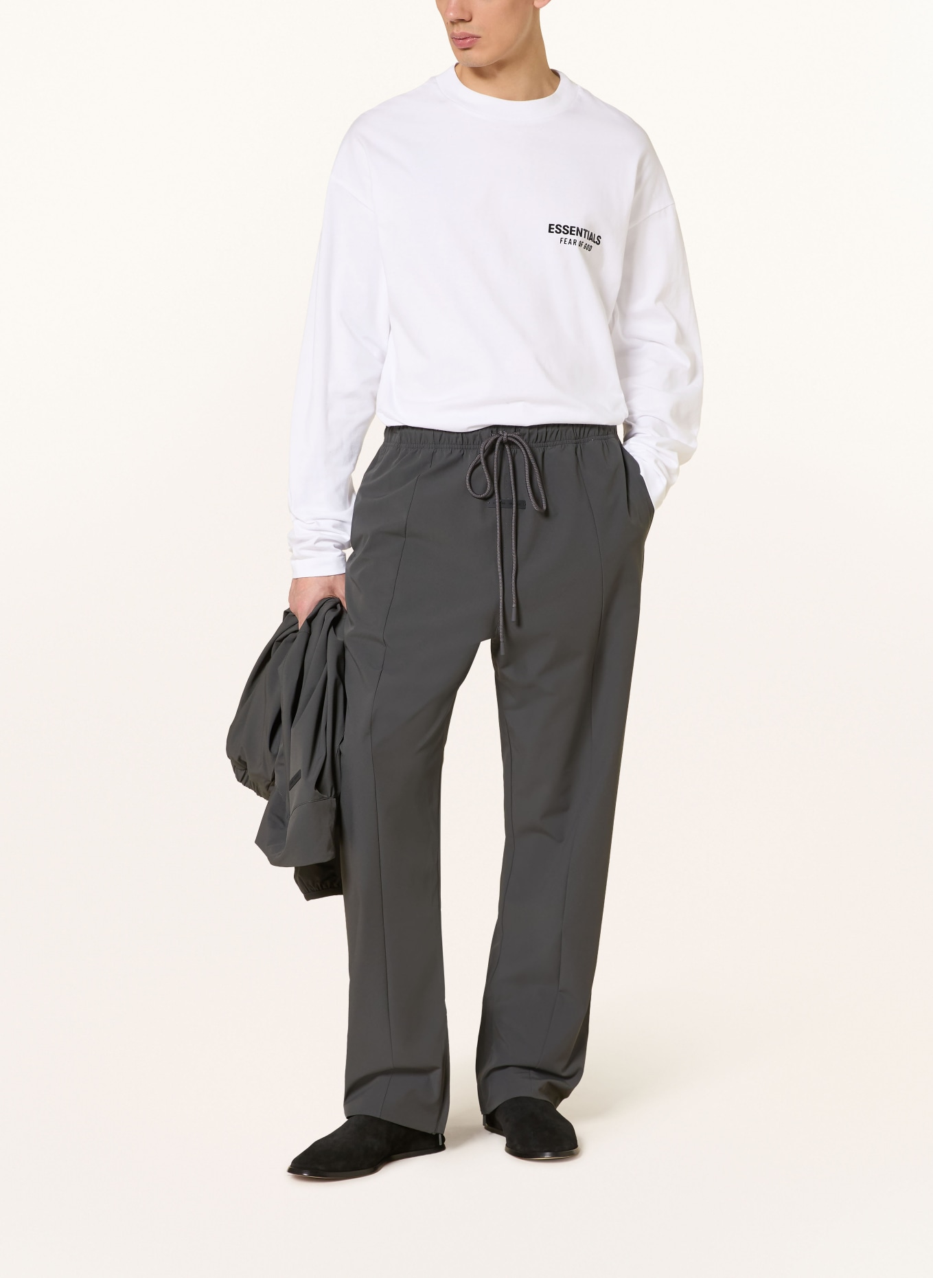 ESSENTIALS - FEAR OF GOD Longsleeve: WEISS