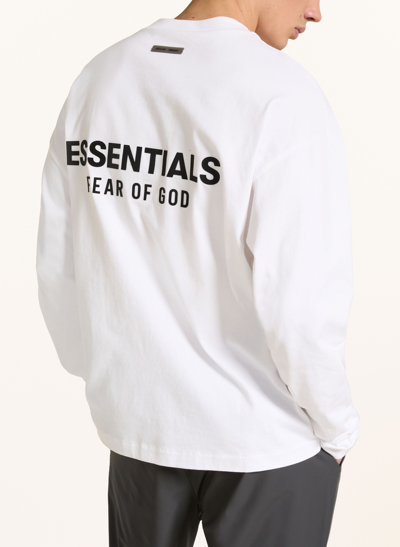 ESSENTIALS - FEAR OF GOD Longsleeve: WEISS