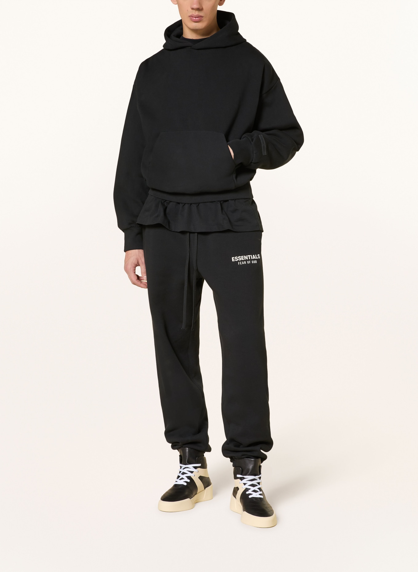 ESSENTIALS - FEAR OF GOD Oversized-Hoodie: SCHWARZ