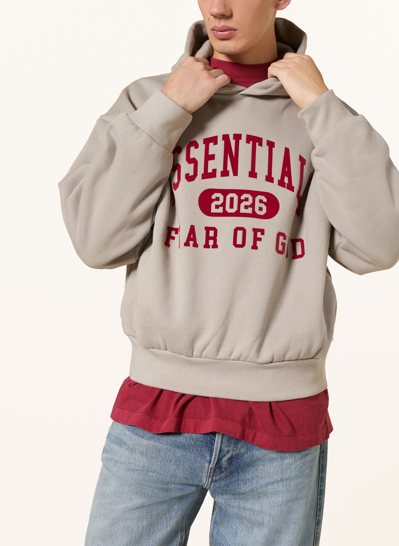 ESSENTIALS - FEAR OF GOD Hoodie ESSENTIALS: HELLGRAU