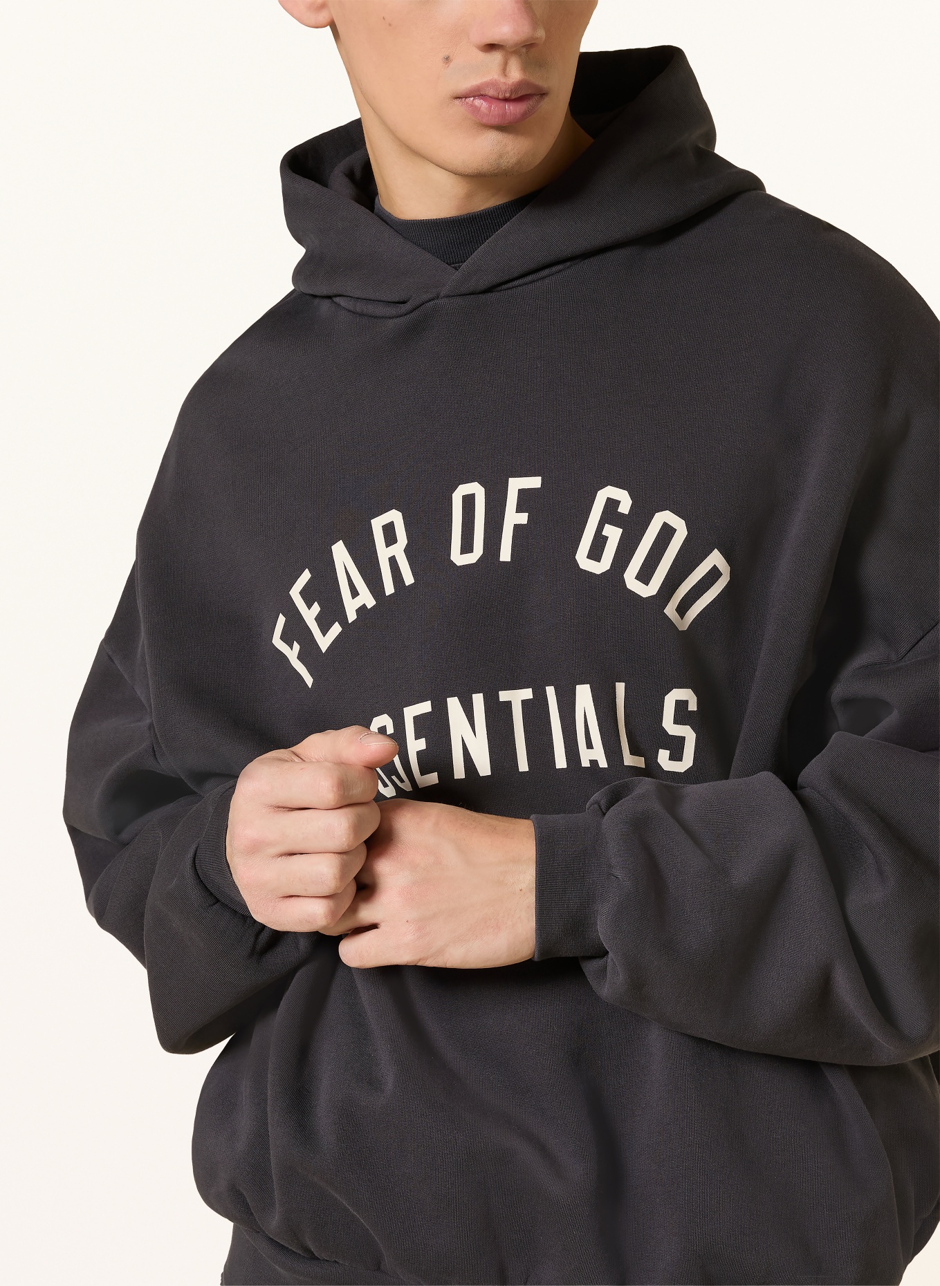 ESSENTIALS - FEAR OF GOD Oversized-Hoodie: SCHWARZ