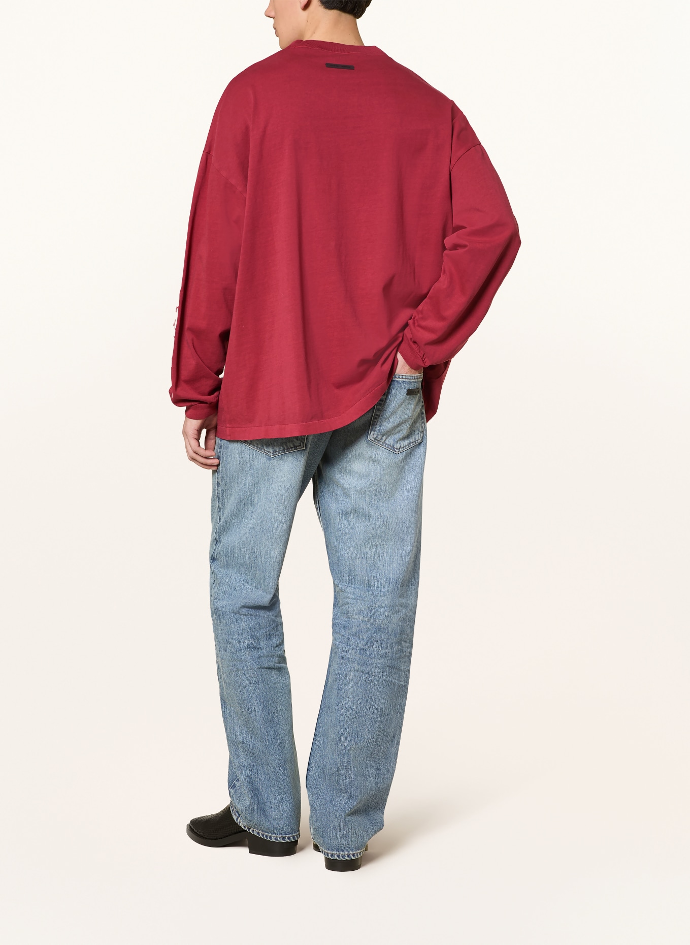 ESSENTIALS - FEAR OF GOD Longsleeve: DUNKELROT