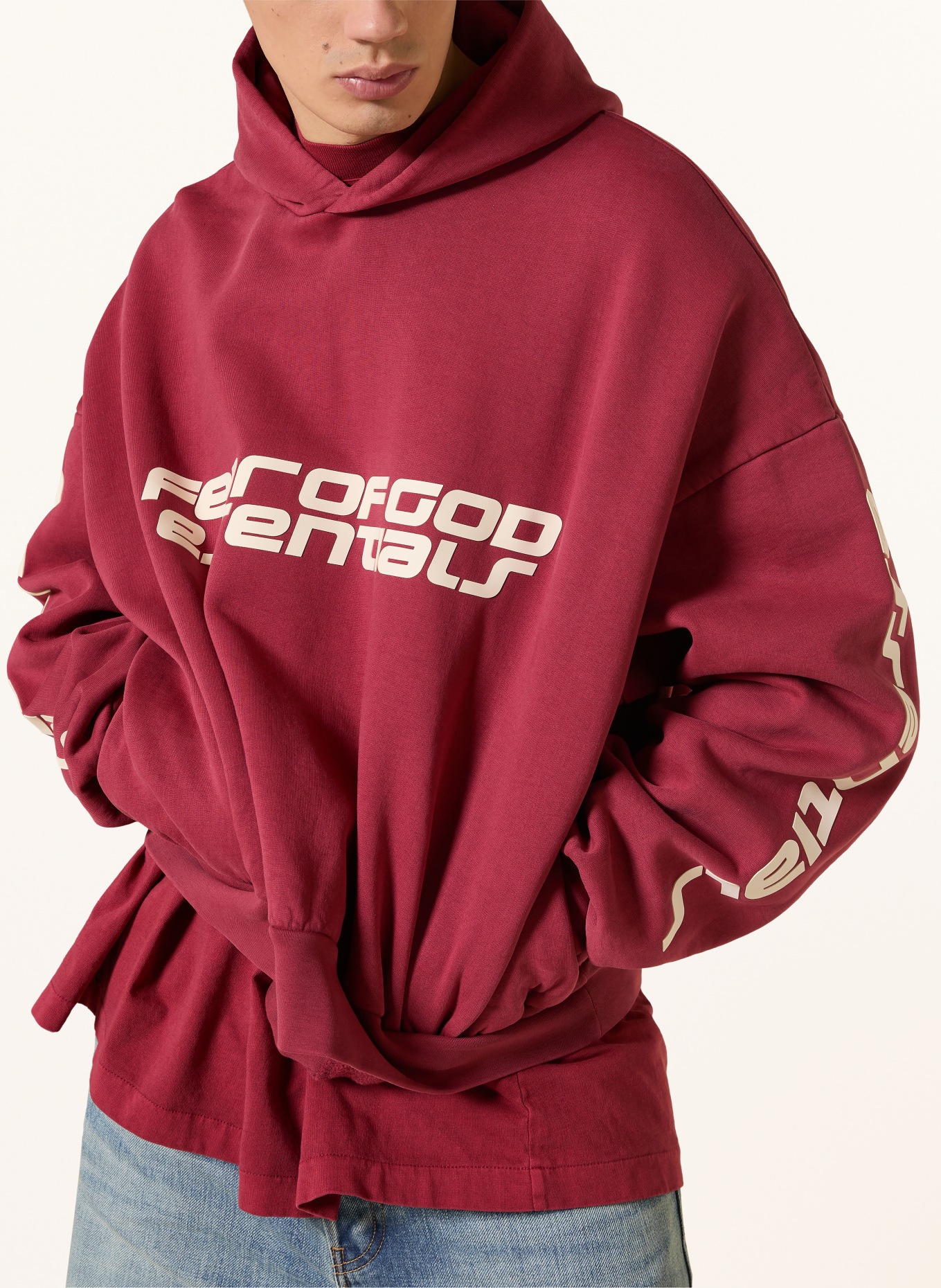 ESSENTIALS - FEAR OF GOD Hoodie: DUNKELROT