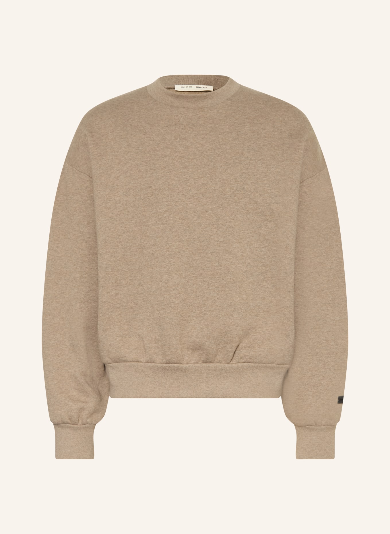 ESSENTIALS - FEAR OF GOD Sweatshirt: BEIGE / SCHWARZ