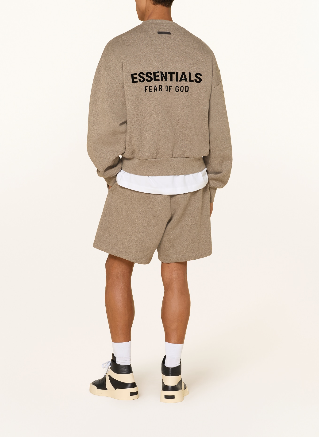 ESSENTIALS - FEAR OF GOD Sweatshirt: BEIGE / SCHWARZ