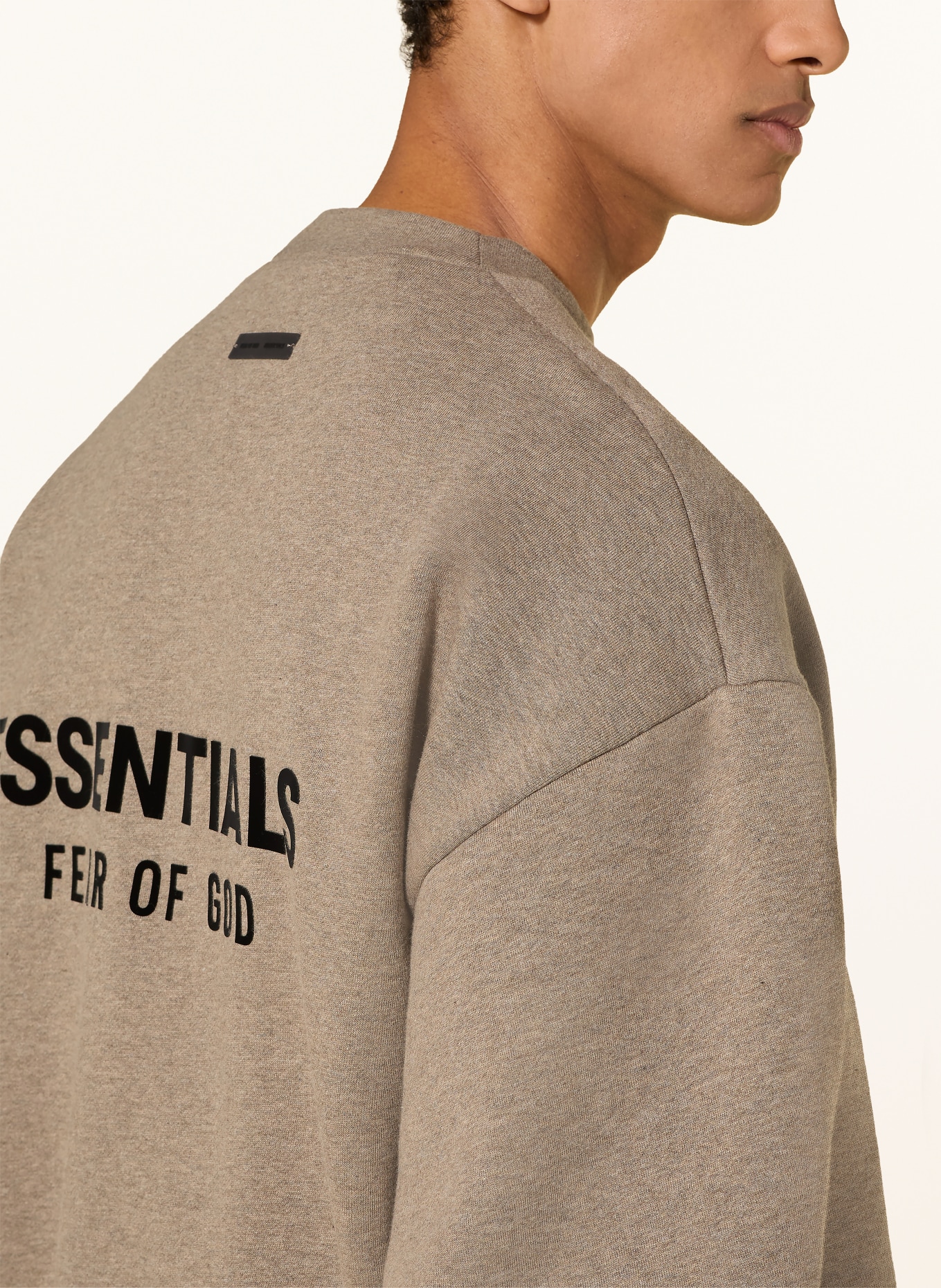 ESSENTIALS - FEAR OF GOD Sweatshirt: BEIGE / SCHWARZ
