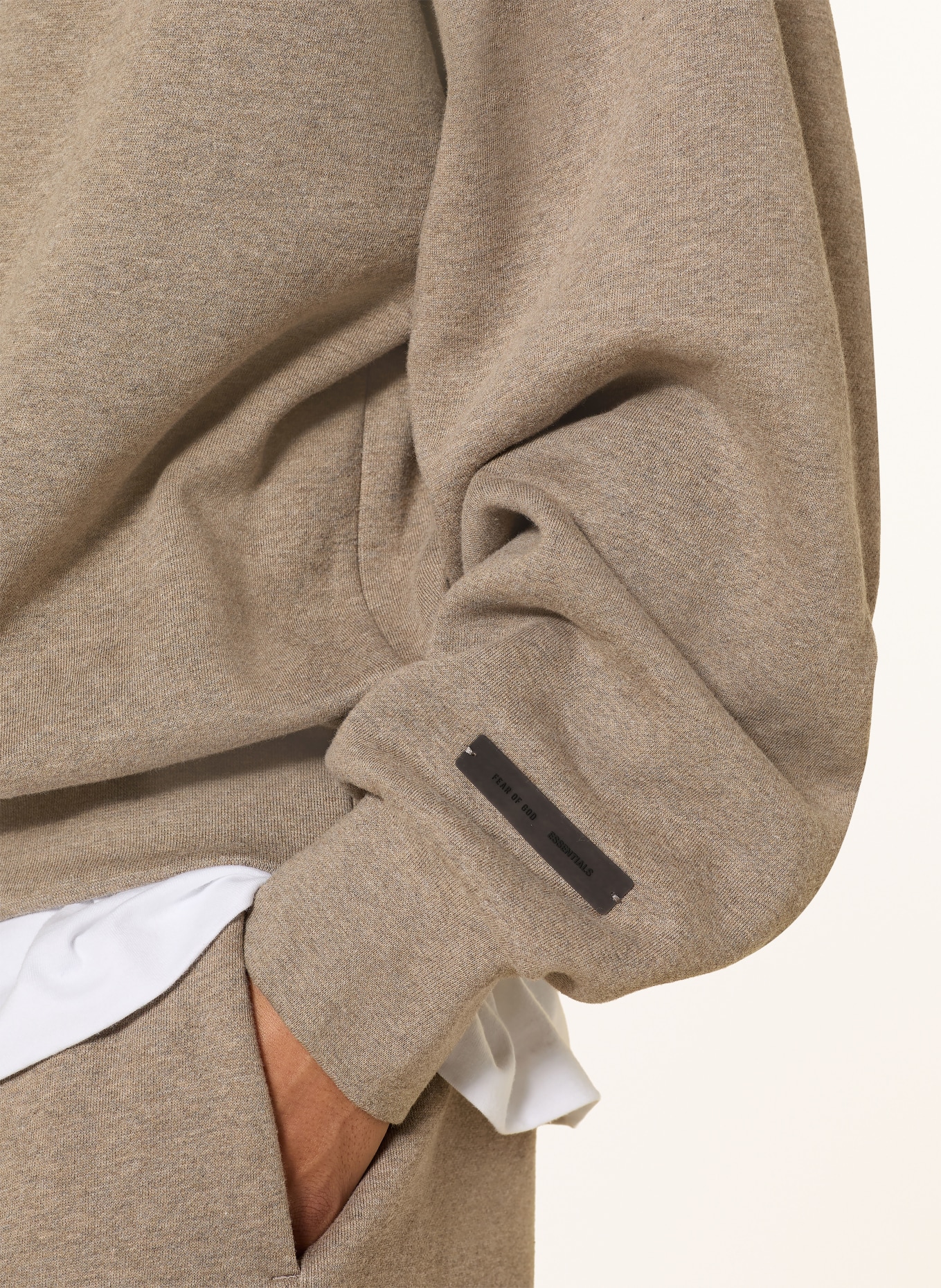 ESSENTIALS - FEAR OF GOD Sweatshirt: BEIGE / SCHWARZ