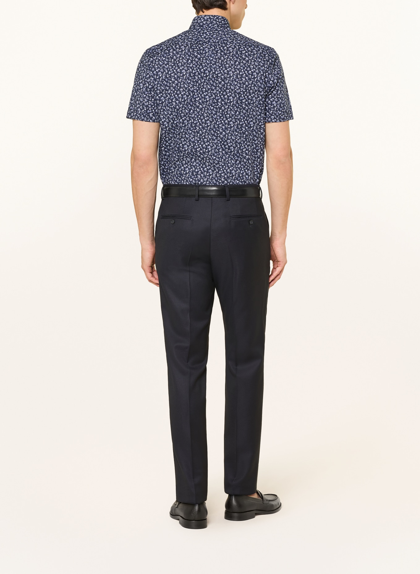 OLYMP Kurzarm-Hemd Level Five body fit: DUNKELBLAU / HELLBLAU