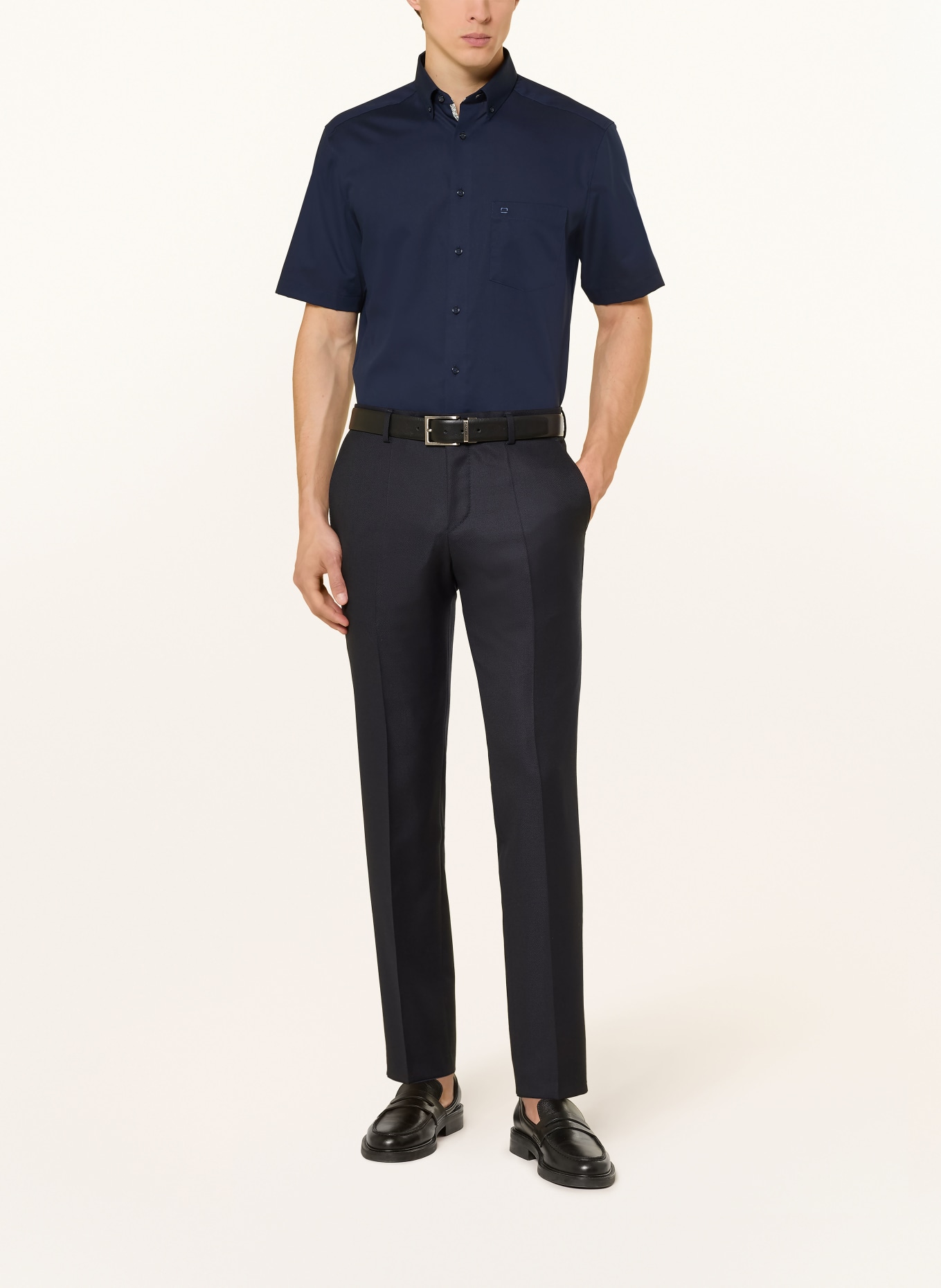 OLYMP Kurzarm-Hemd Luxor modern fit: DUNKELBLAU