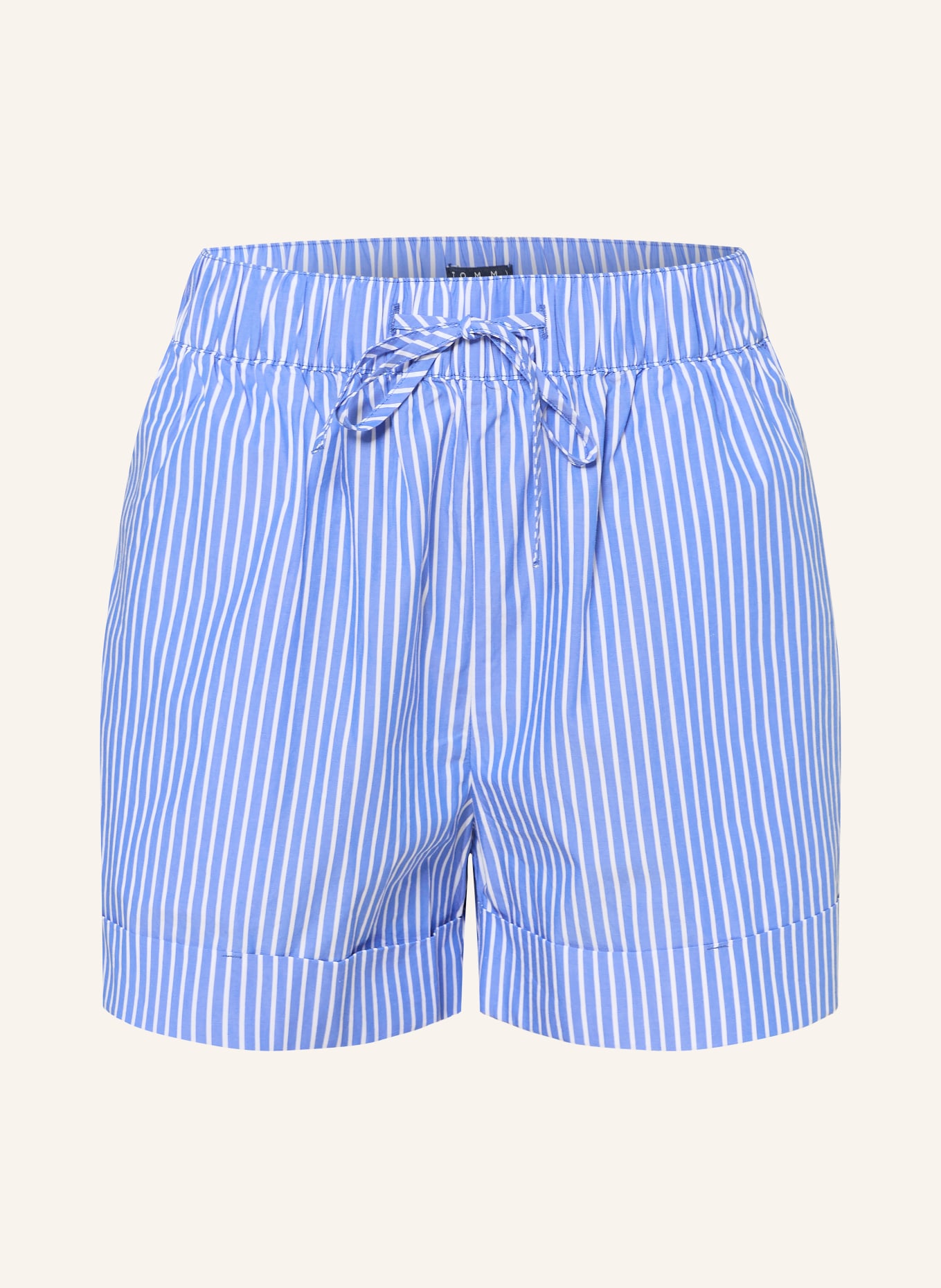 TOMMY JEANS Šortky: TMAVĚ MODRÁ / BÍLÁ