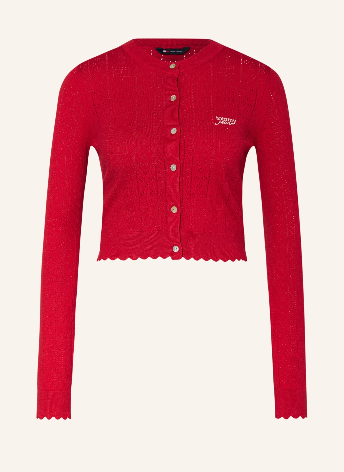 TOMMY JEANS Cardigan: RED