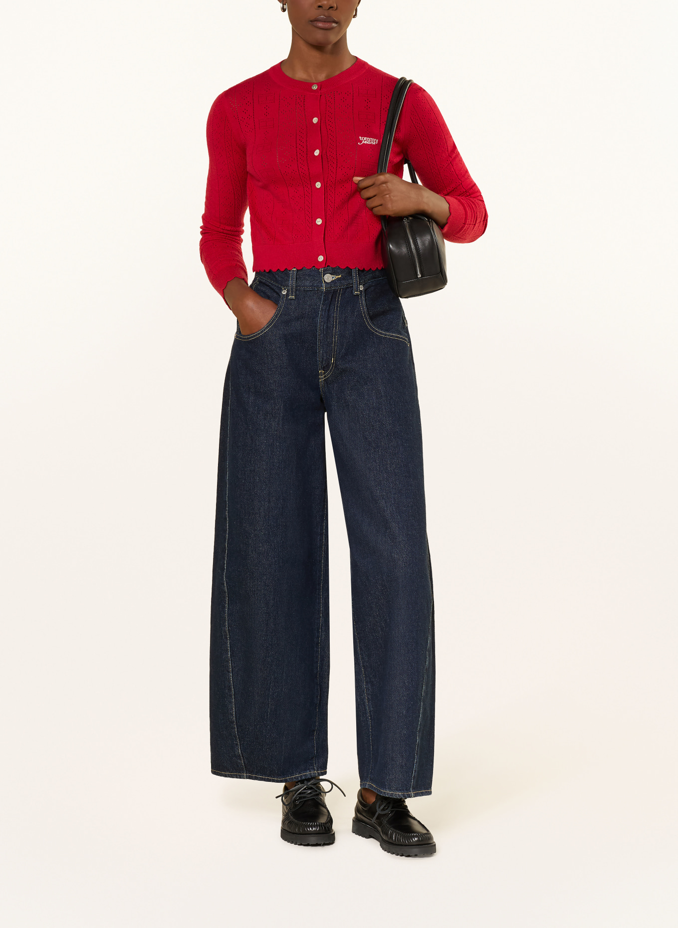 TOMMY JEANS Cardigan: RED
