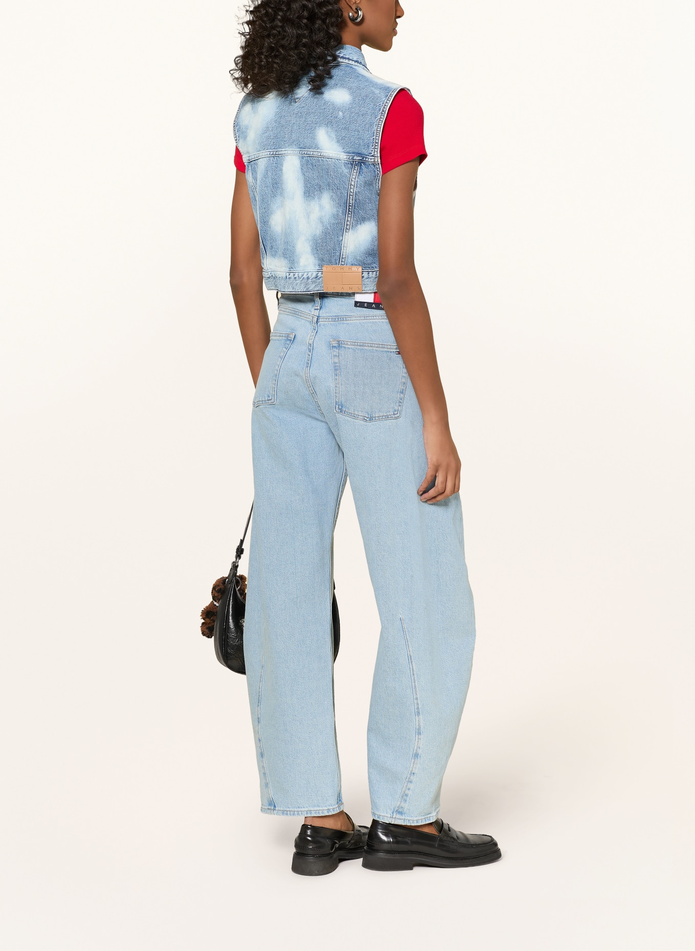 TOMMY JEANS Cropped-Jeansweste: HELLBLAU