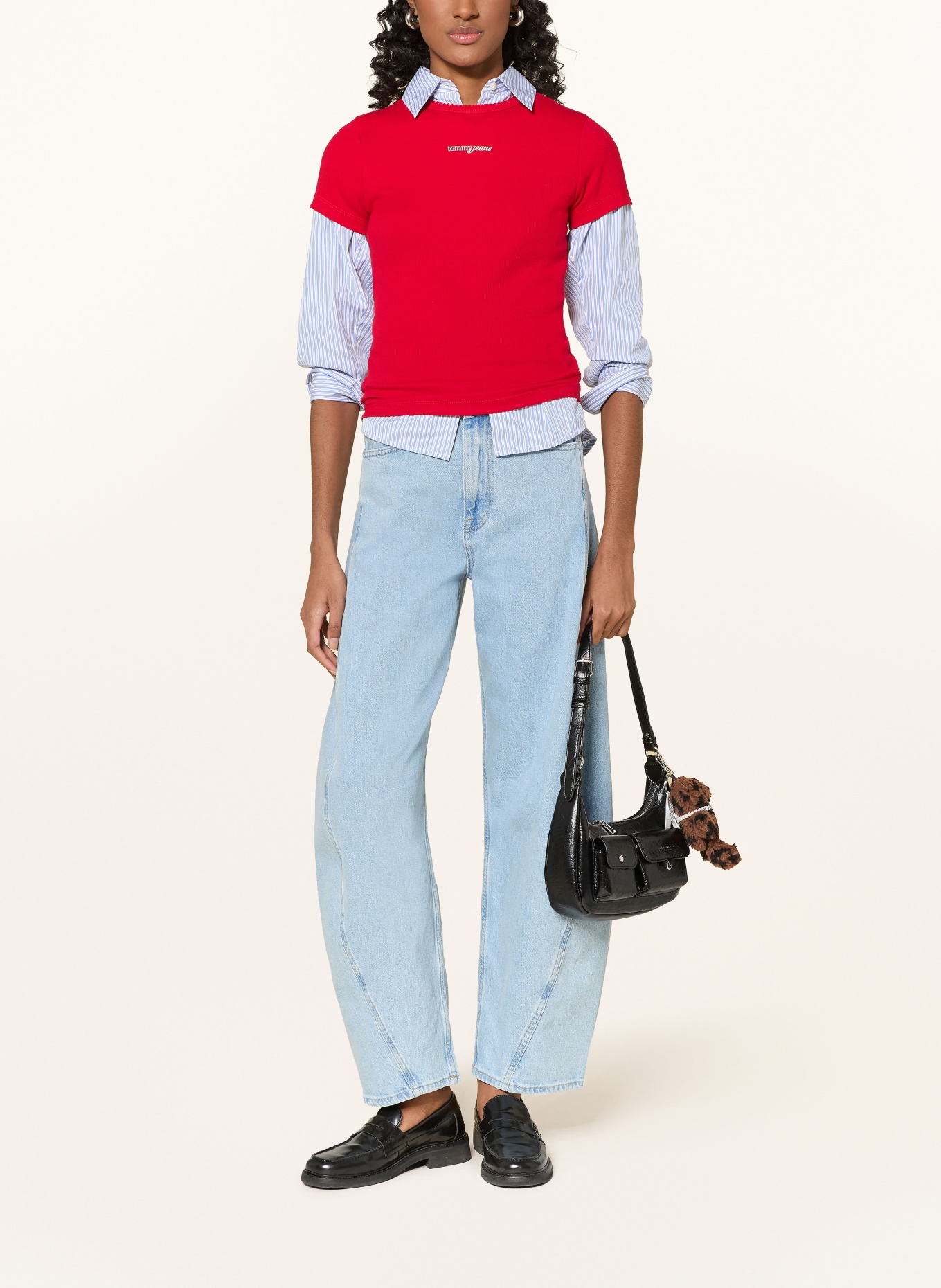 TOMMY JEANS Džíny Barrel ELLA: 1AB Denim Light