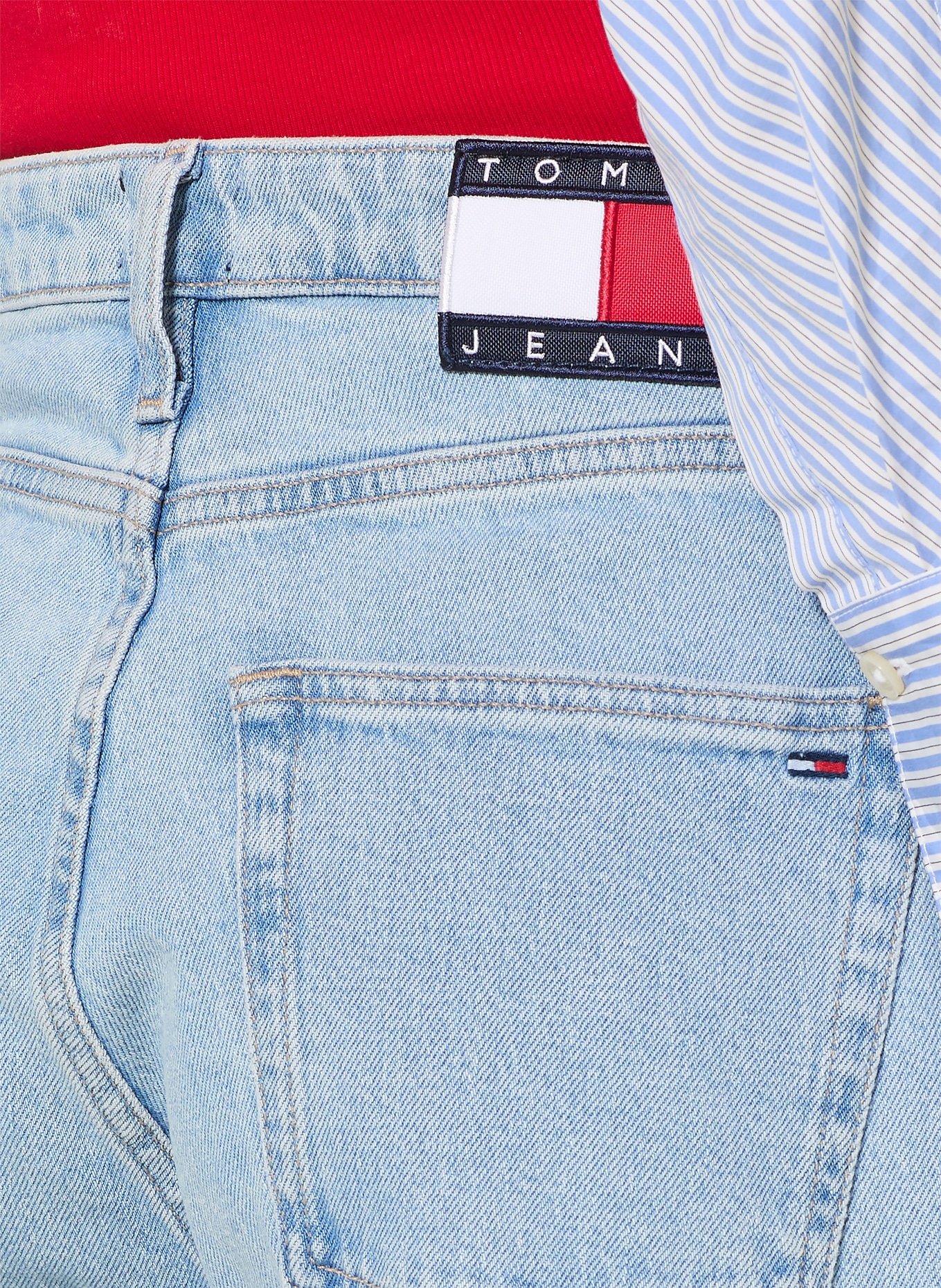 TOMMY JEANS Džíny Barrel ELLA: 1AB Denim Light