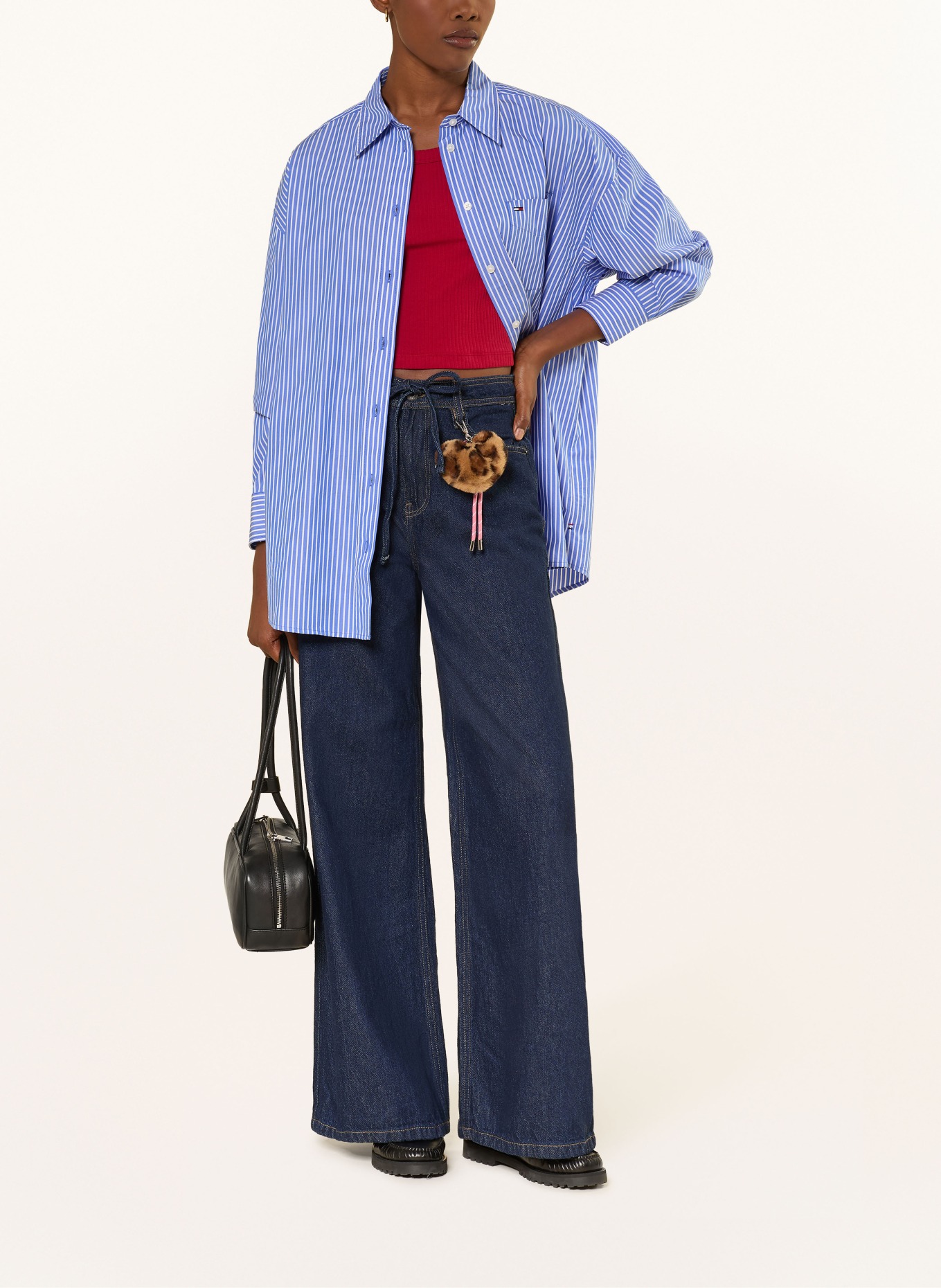 TOMMY JEANS Chemisier: BLEU / BLANC