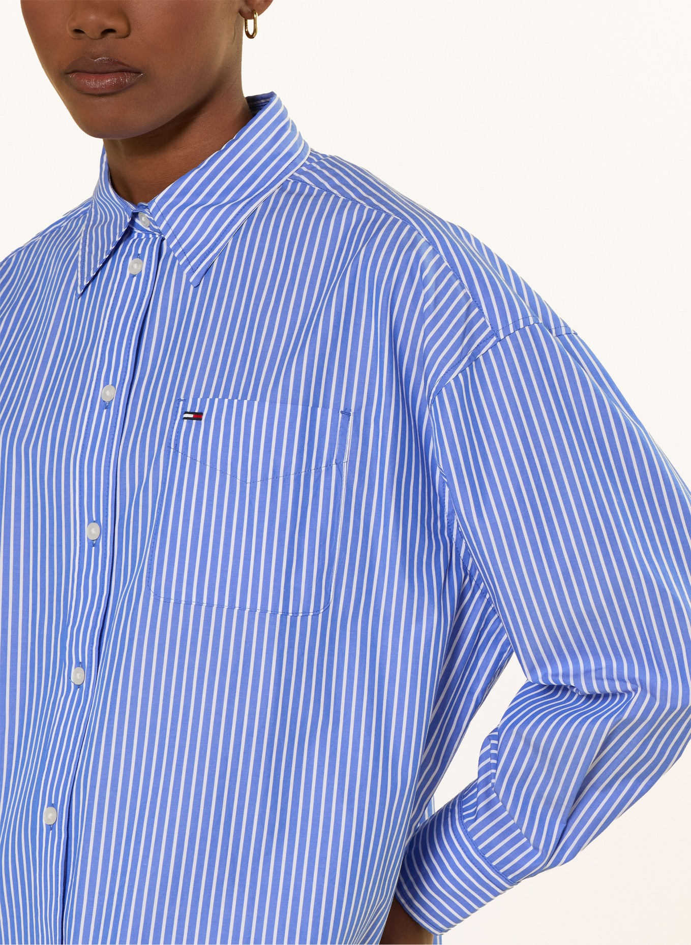 TOMMY JEANS Chemisier: BLEU / BLANC