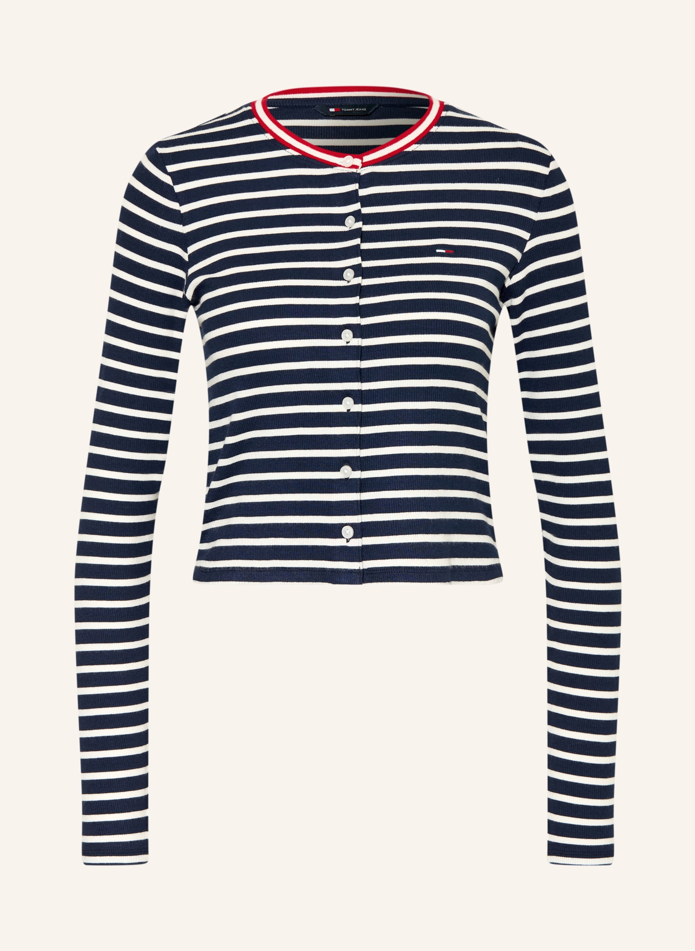 TOMMY JEANS Jersey jacket: DARK BLUE / RED / WHITE
