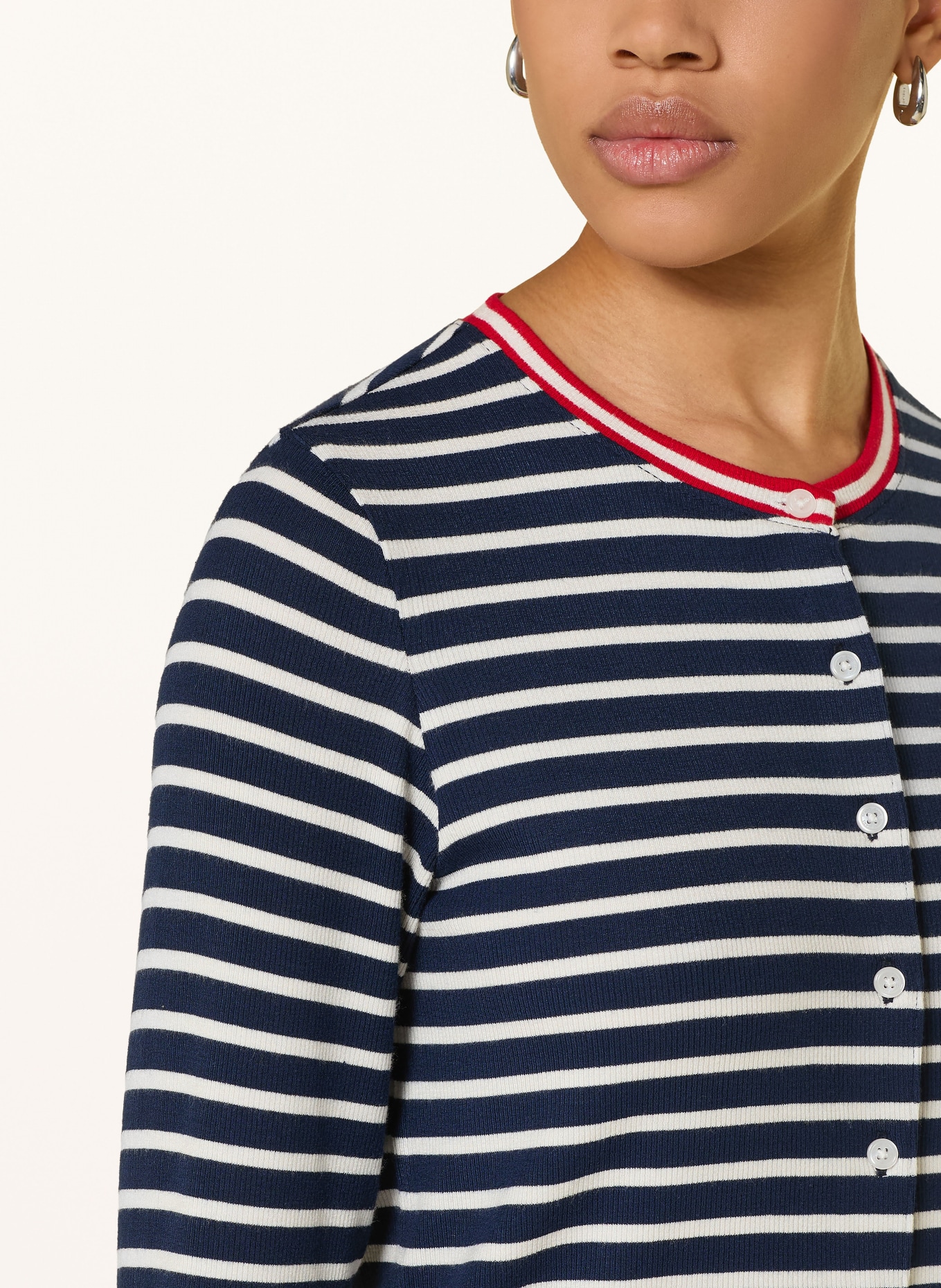 TOMMY JEANS Jersey jacket: DARK BLUE / RED / WHITE