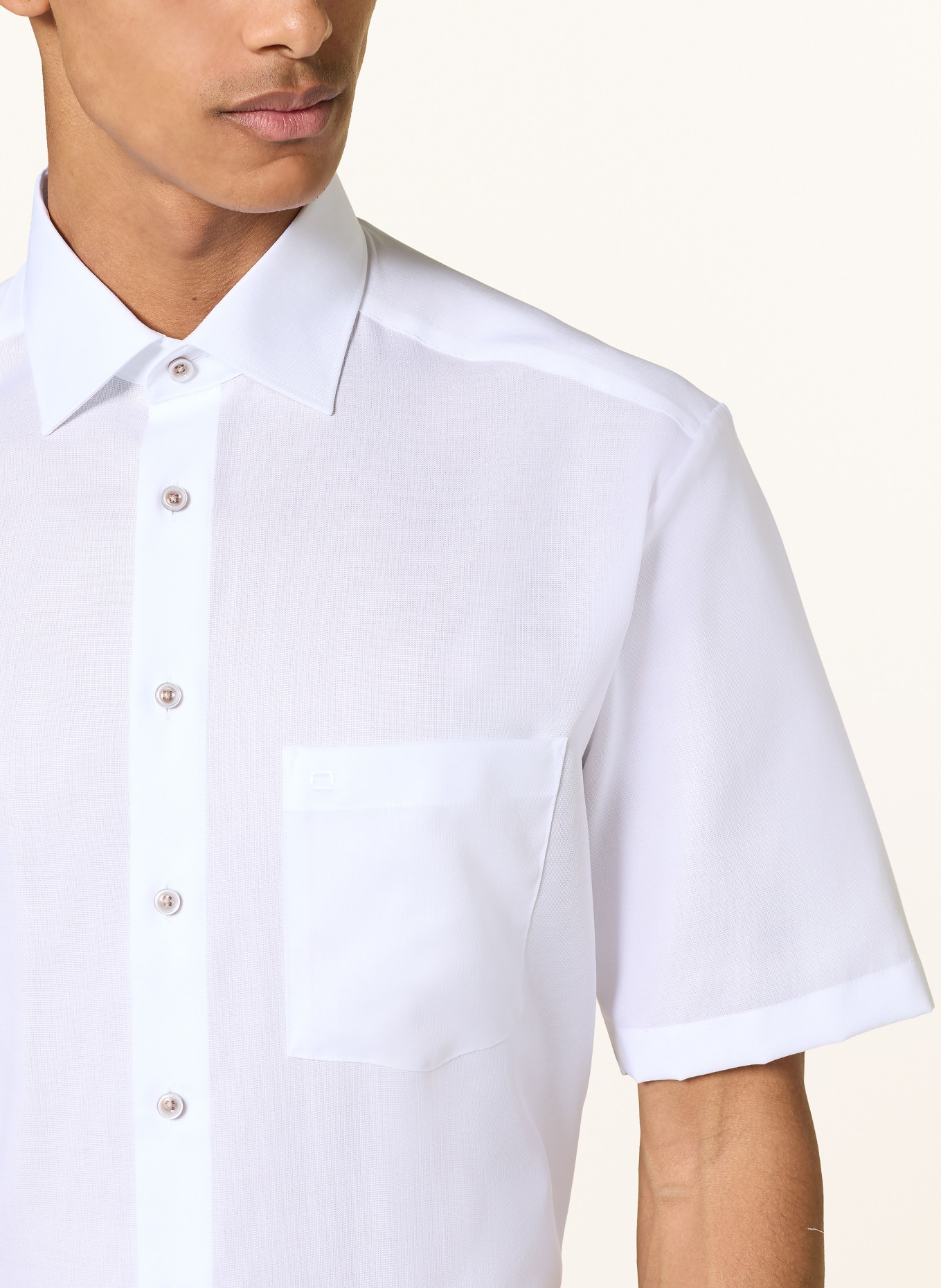 OLYMP Kurzarm-Hemd Luxor comfort fit: WEISS