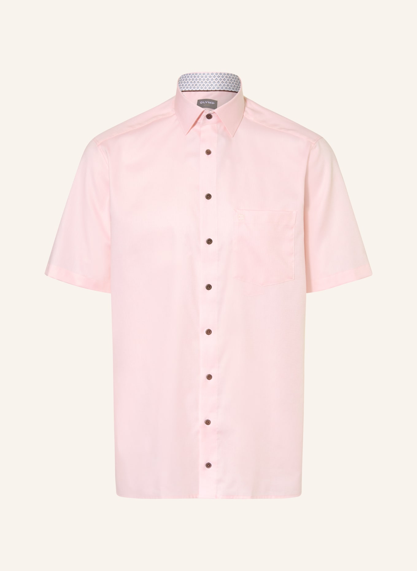 OLYMP Koszula z krótkim rękawem Luxor o kroju comfort fit: JASNORÓŻOWY