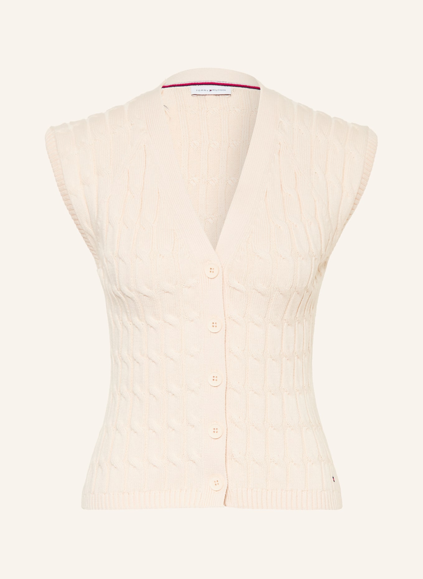 TOMMY HILFIGER Strikvest: ECRU