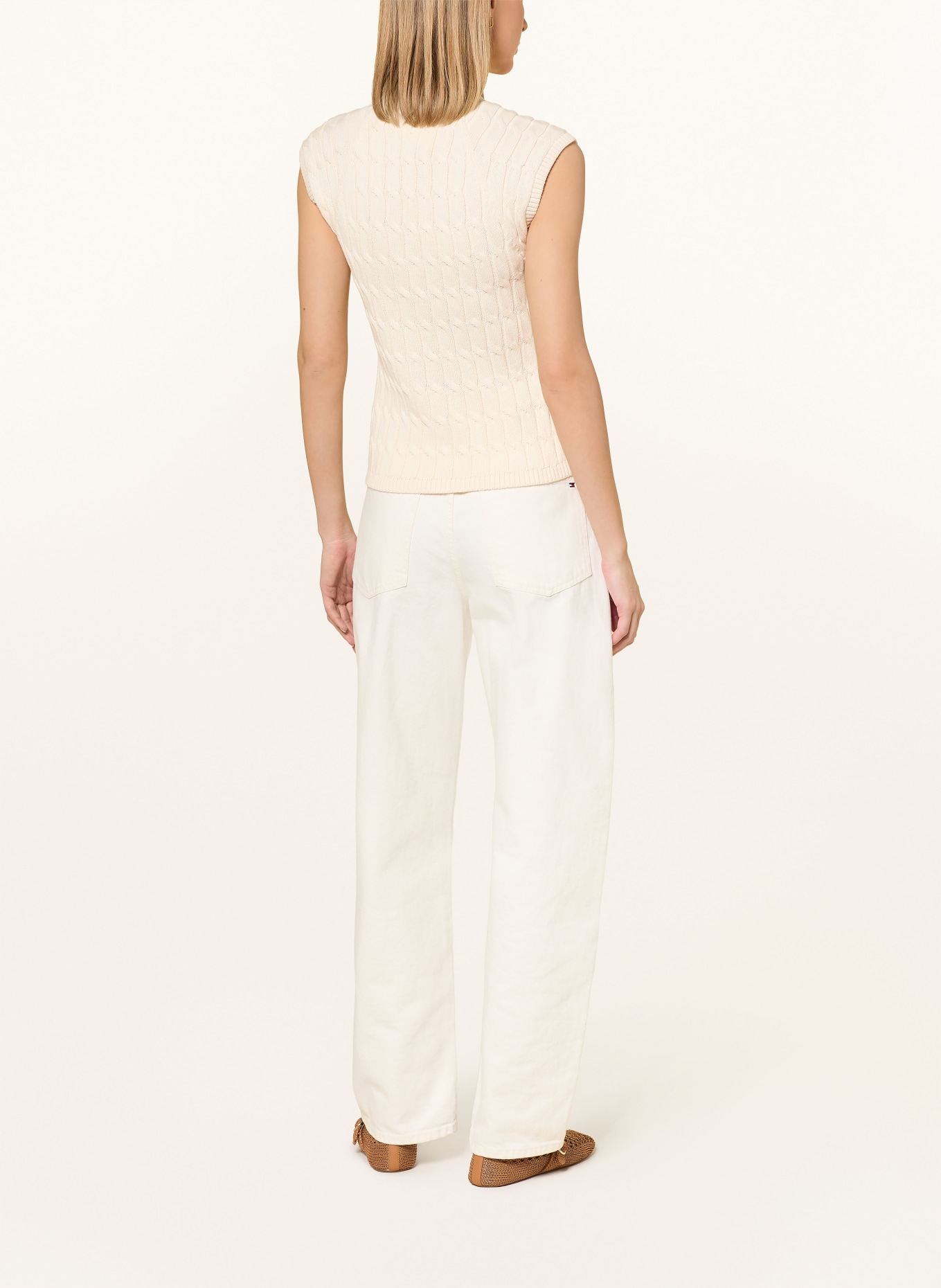 TOMMY HILFIGER Strikvest: ECRU