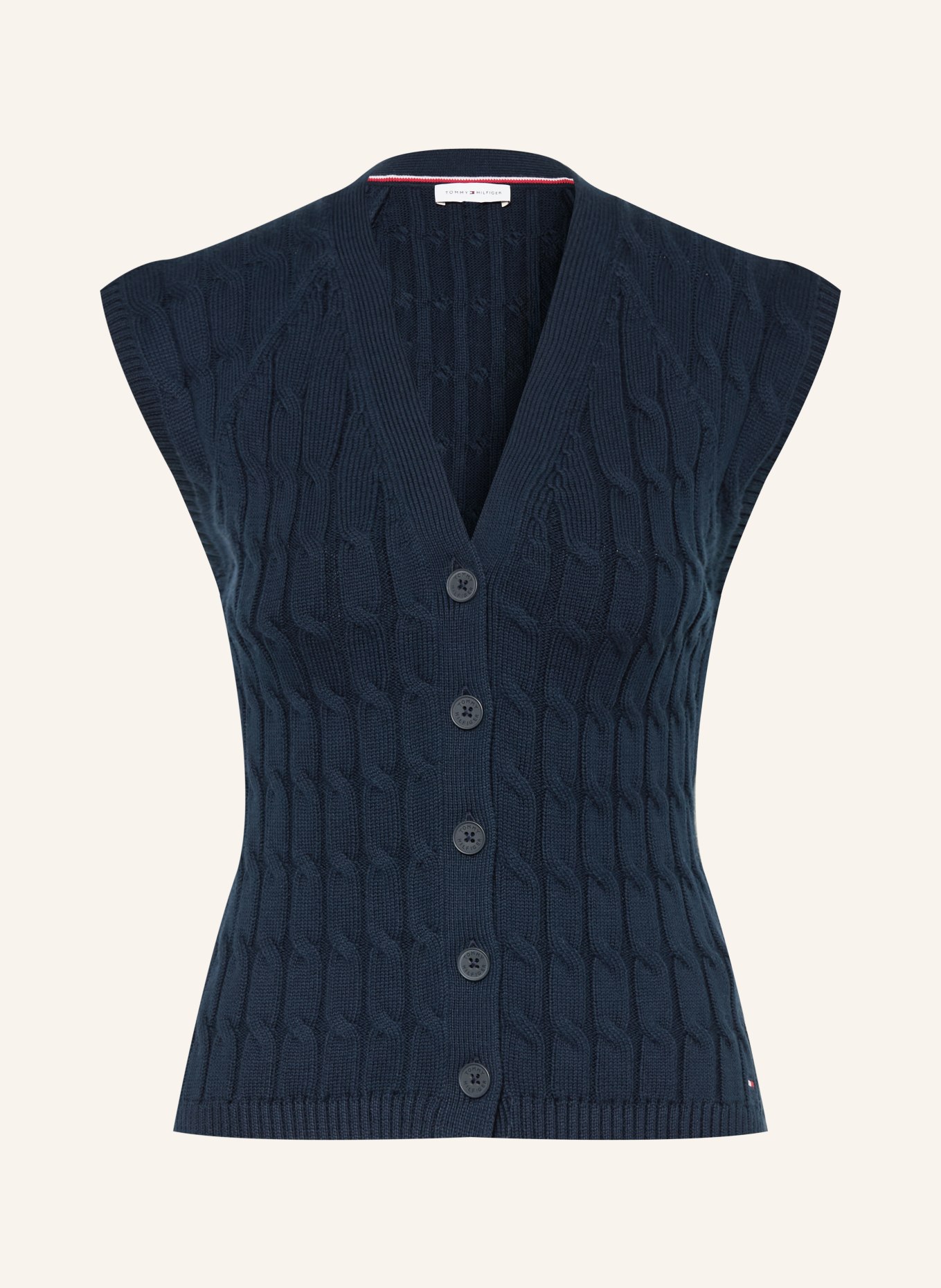 TOMMY HILFIGER Knit vest: DARK BLUE