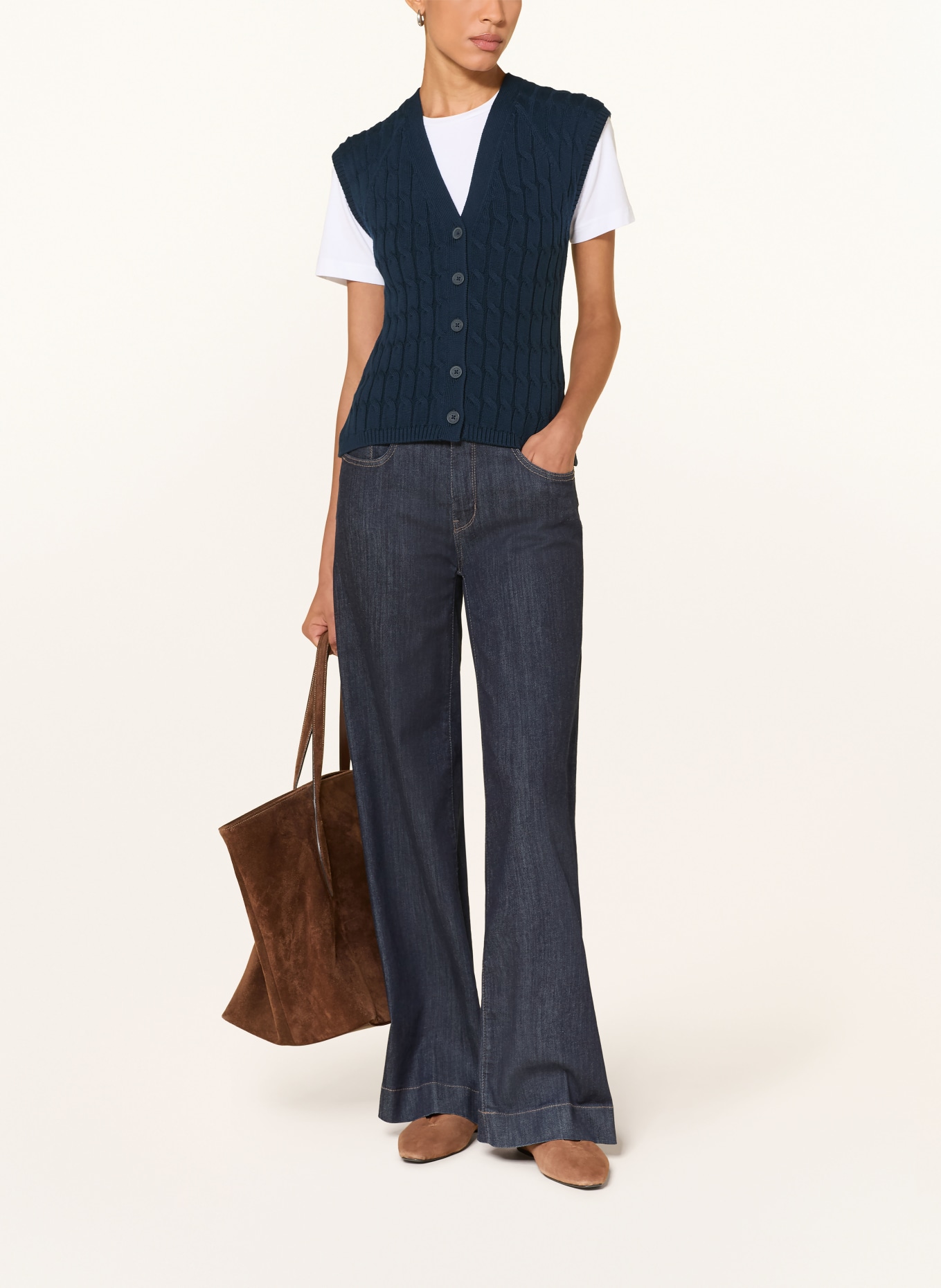 TOMMY HILFIGER Knit vest: DARK BLUE
