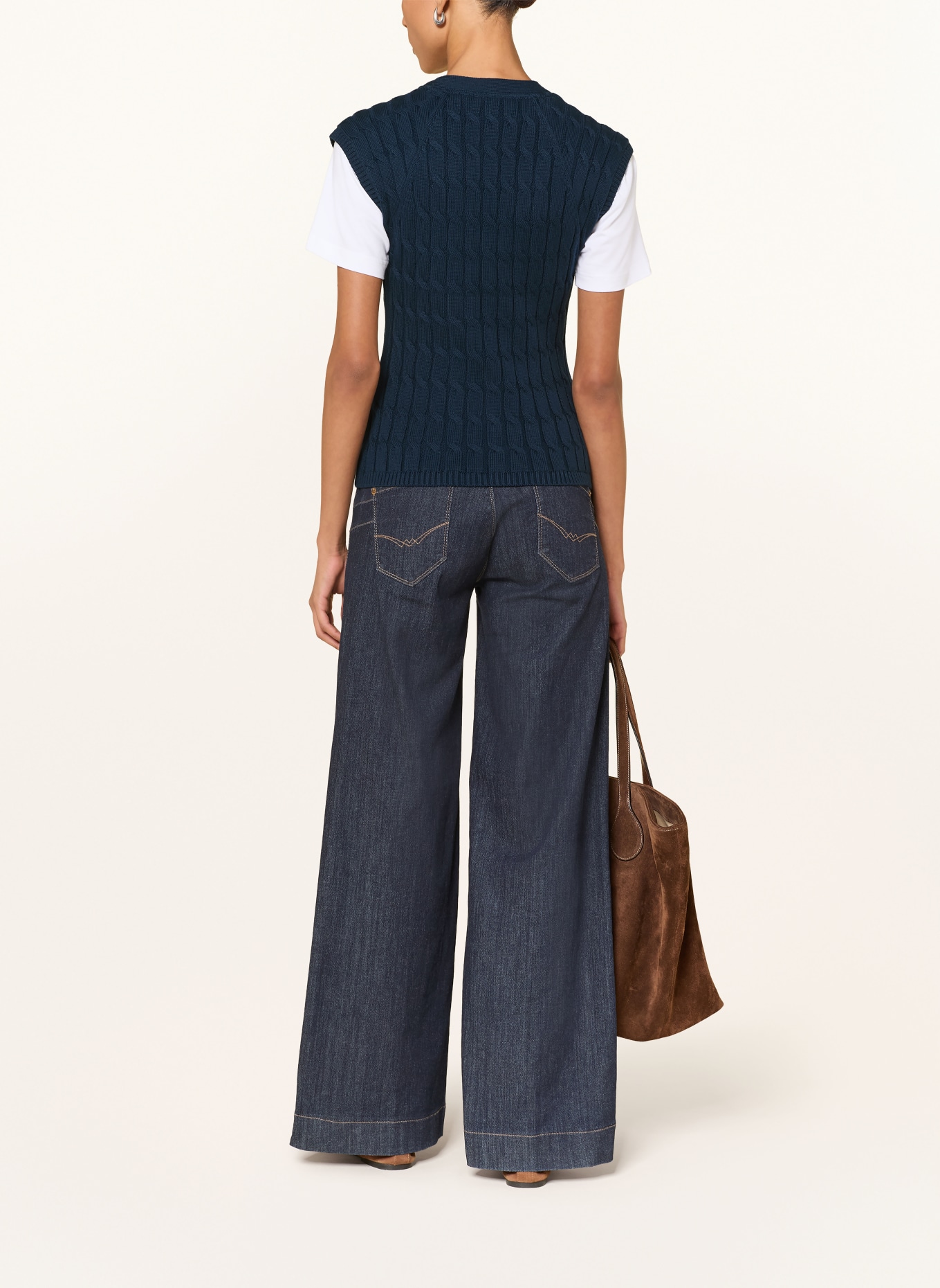 TOMMY HILFIGER Knit vest: DARK BLUE