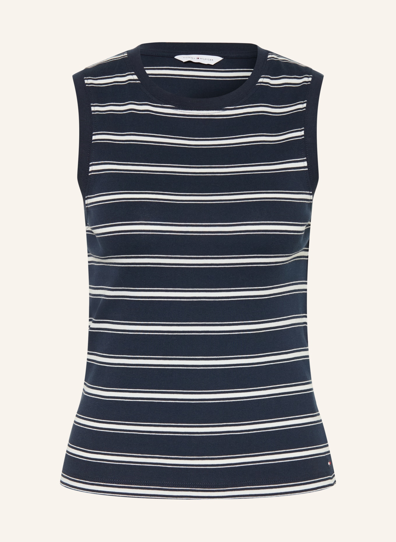 TOMMY HILFIGER Top: DARK BLUE / WHITE