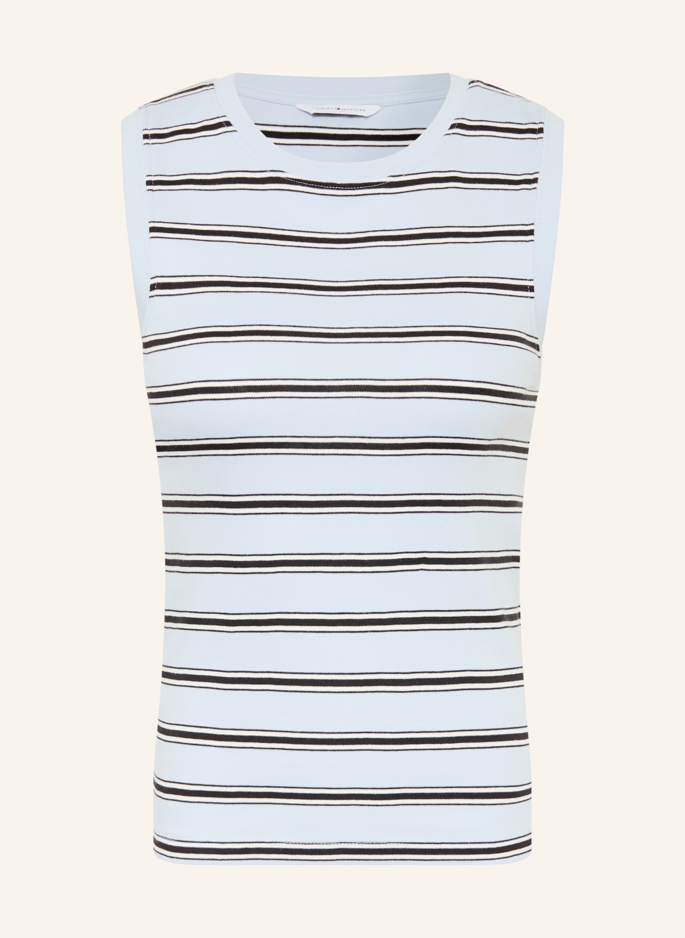 TOMMY HILFIGER Top: LIGHT BLUE / WHITE / BLACK
