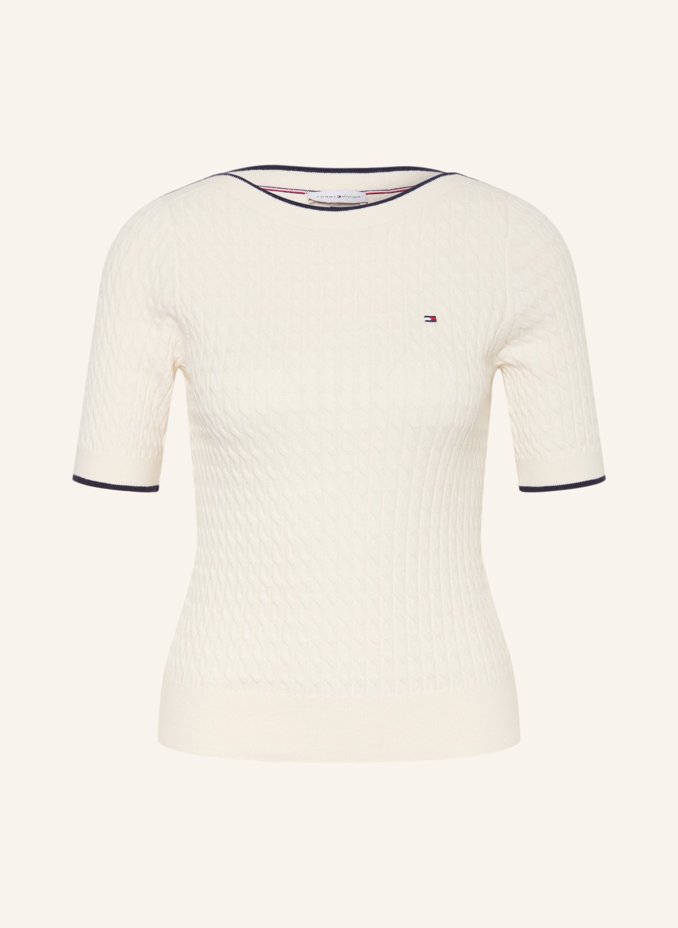 TOMMY HILFIGER Strickshirt: ECRU