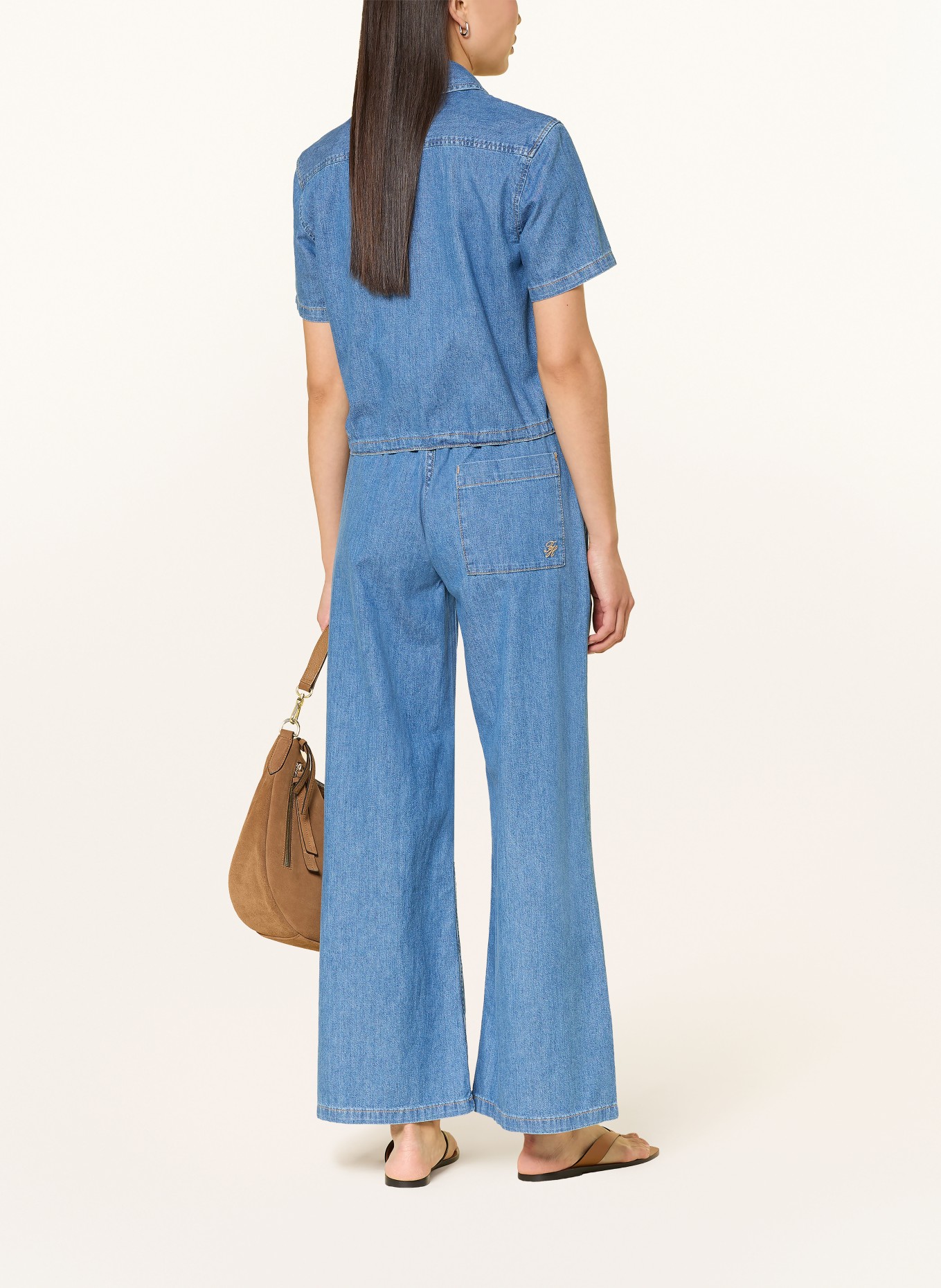 TOMMY HILFIGER Jeansbluse: BLAU