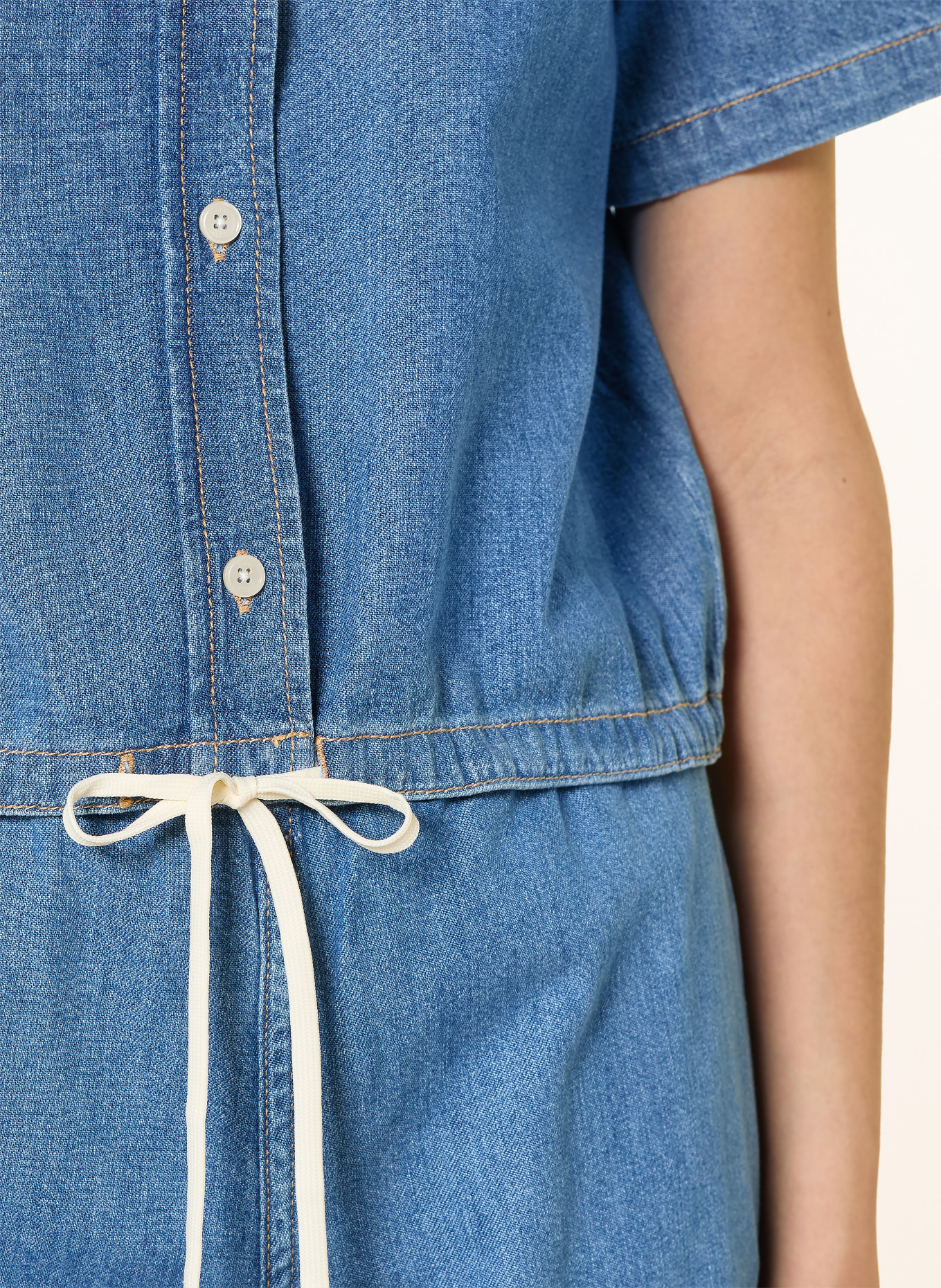 TOMMY HILFIGER Jeansbluse: BLAU