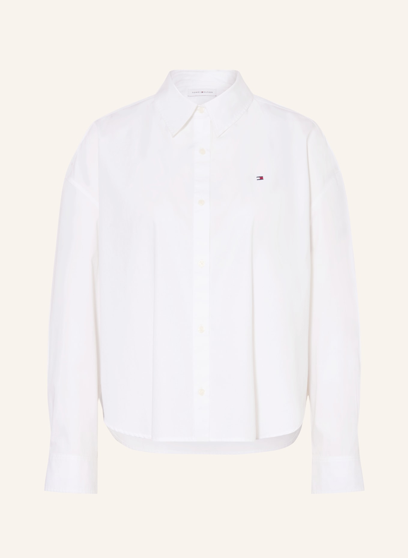 TOMMY HILFIGER Skjortebluse: HVID