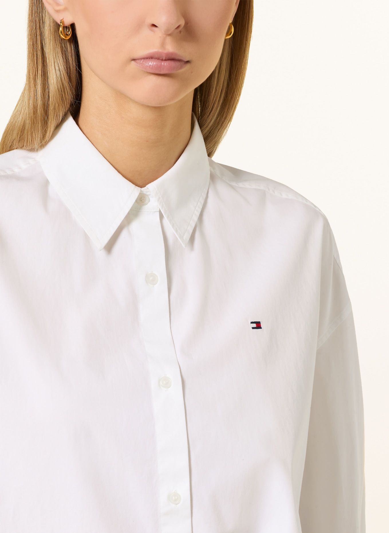 TOMMY HILFIGER Skjortebluse: HVID