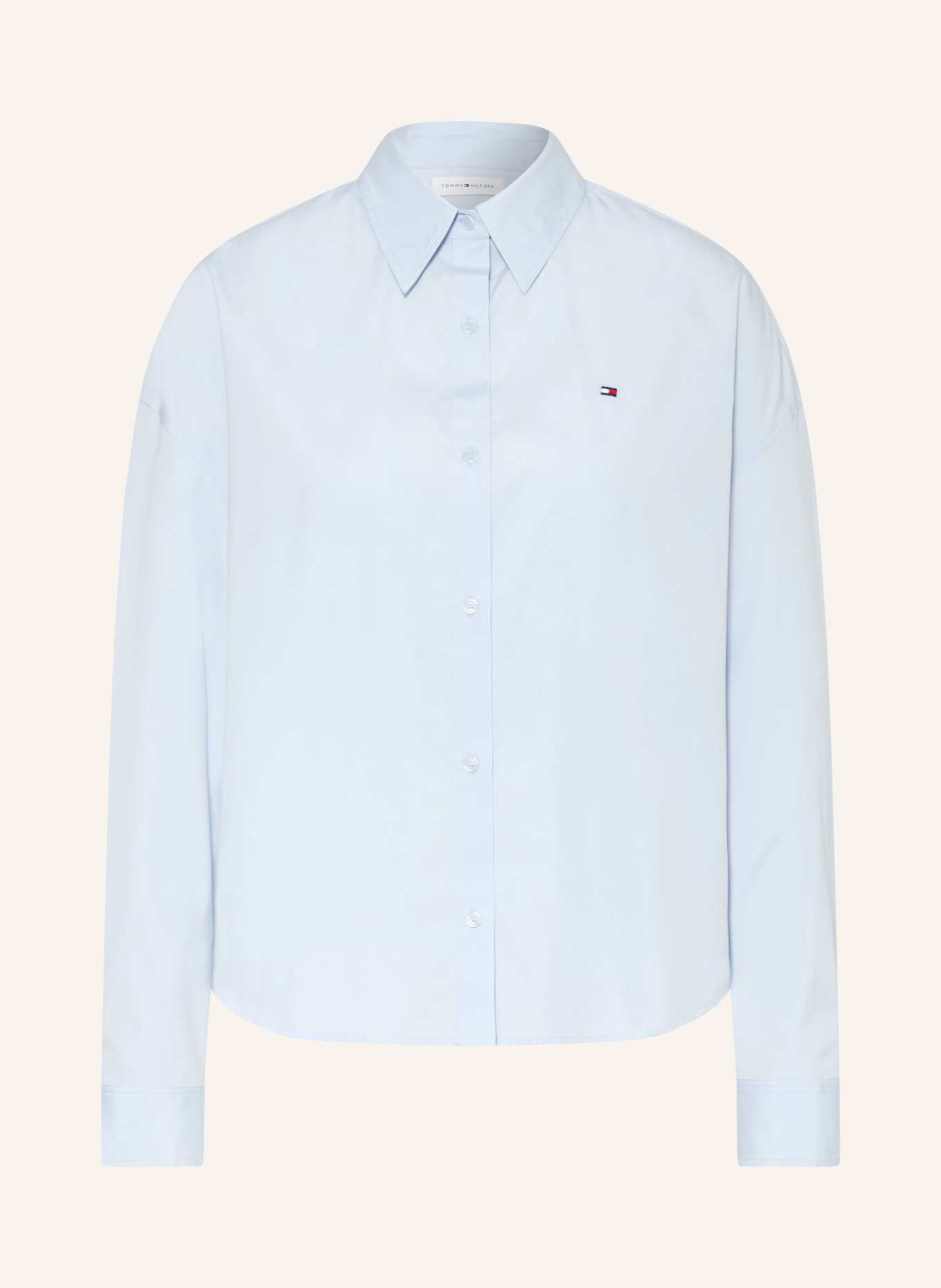 TOMMY HILFIGER Hemdbluse: HELLBLAU