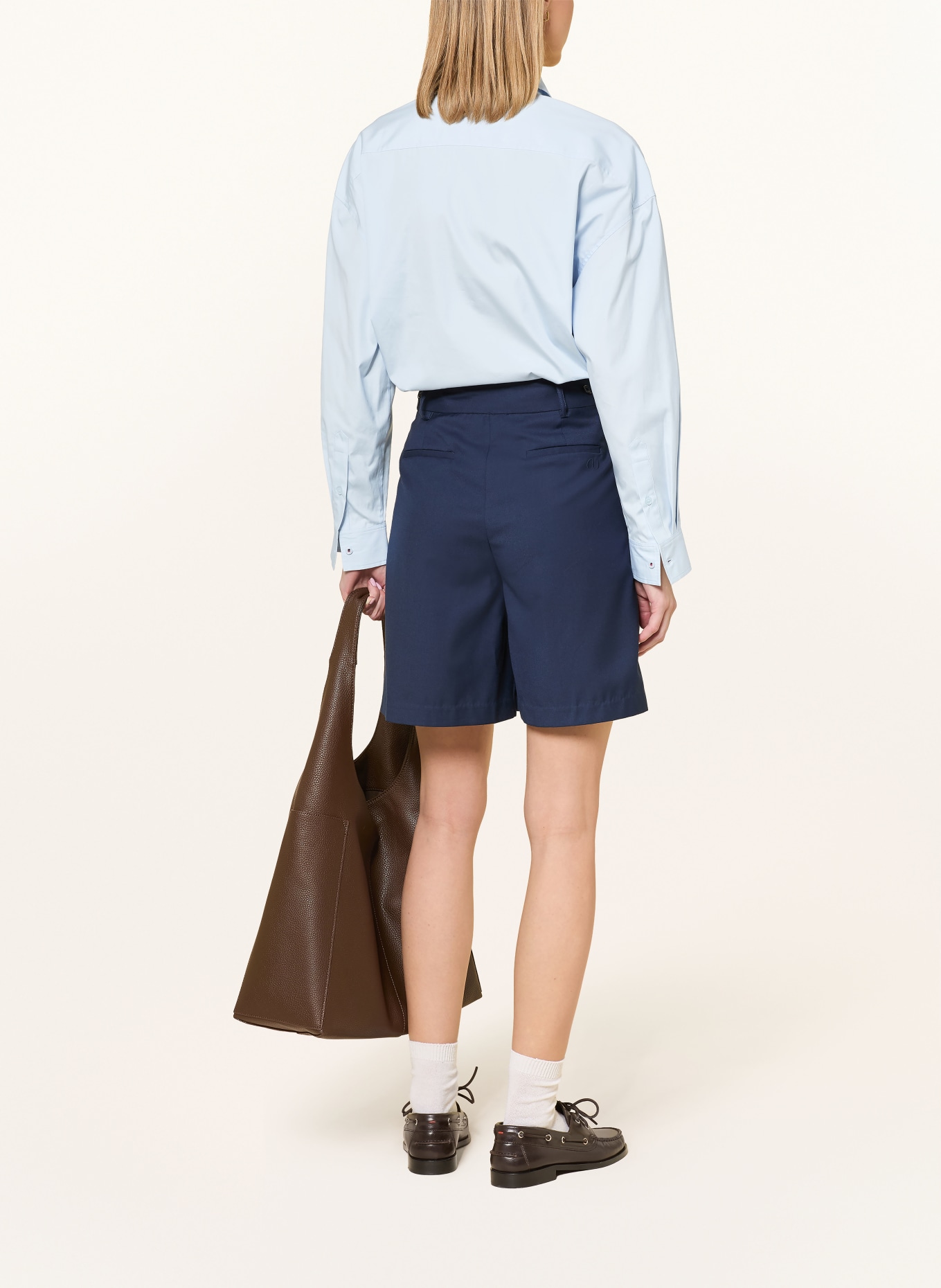 TOMMY HILFIGER Hemdbluse: HELLBLAU