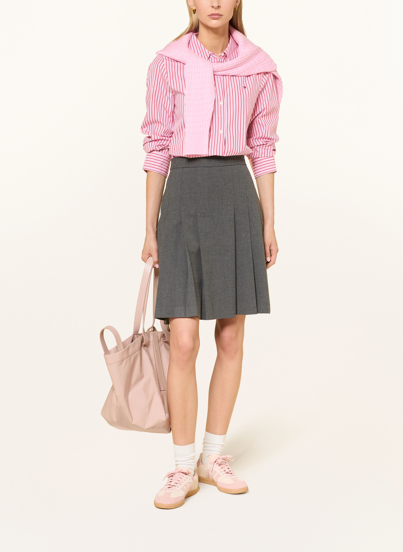 TOMMY HILFIGER Shirt: PINK / RED / BLACK
