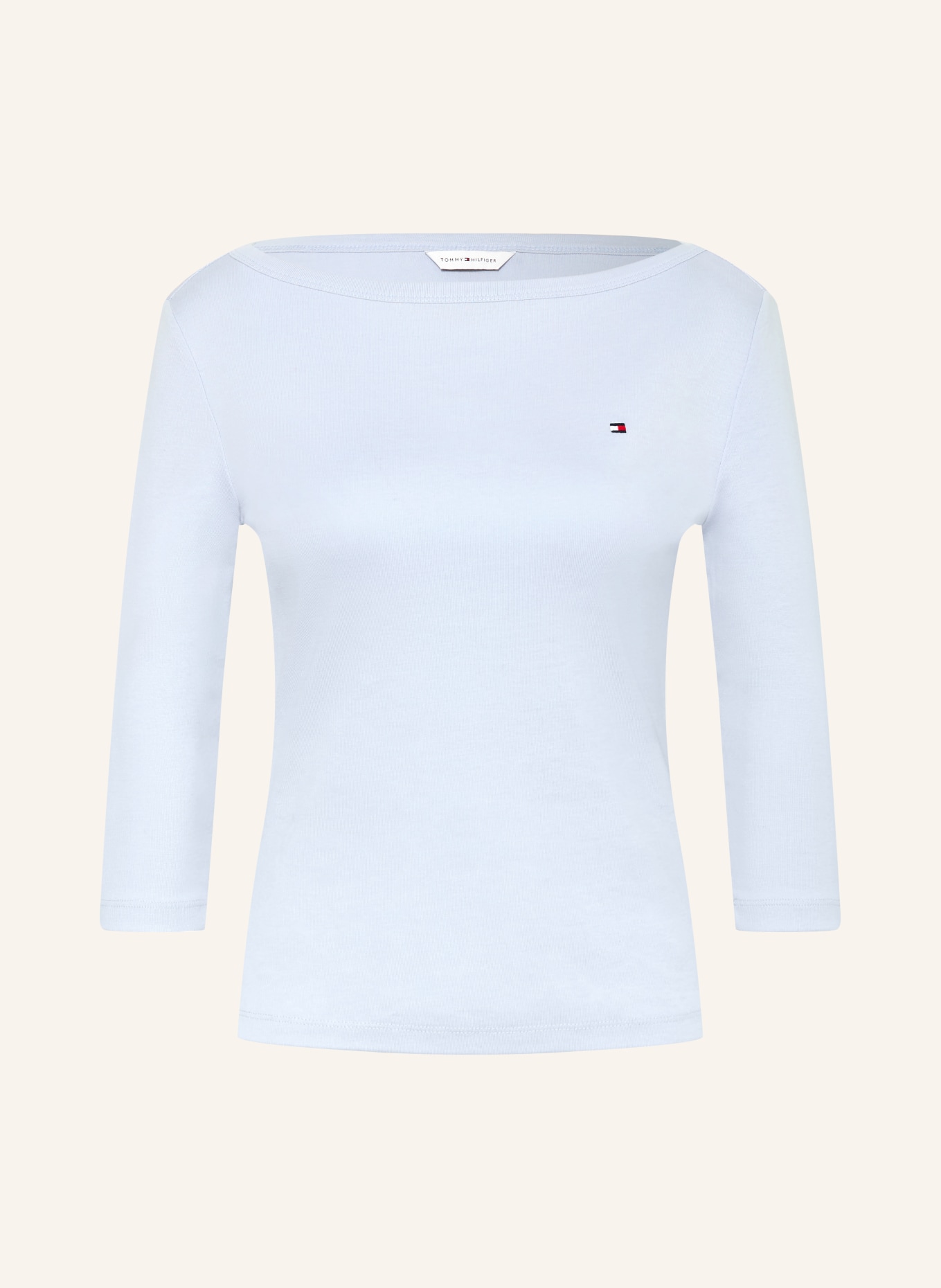 TOMMY HILFIGER Shirt mit 3/4-Arm: HELLBLAU