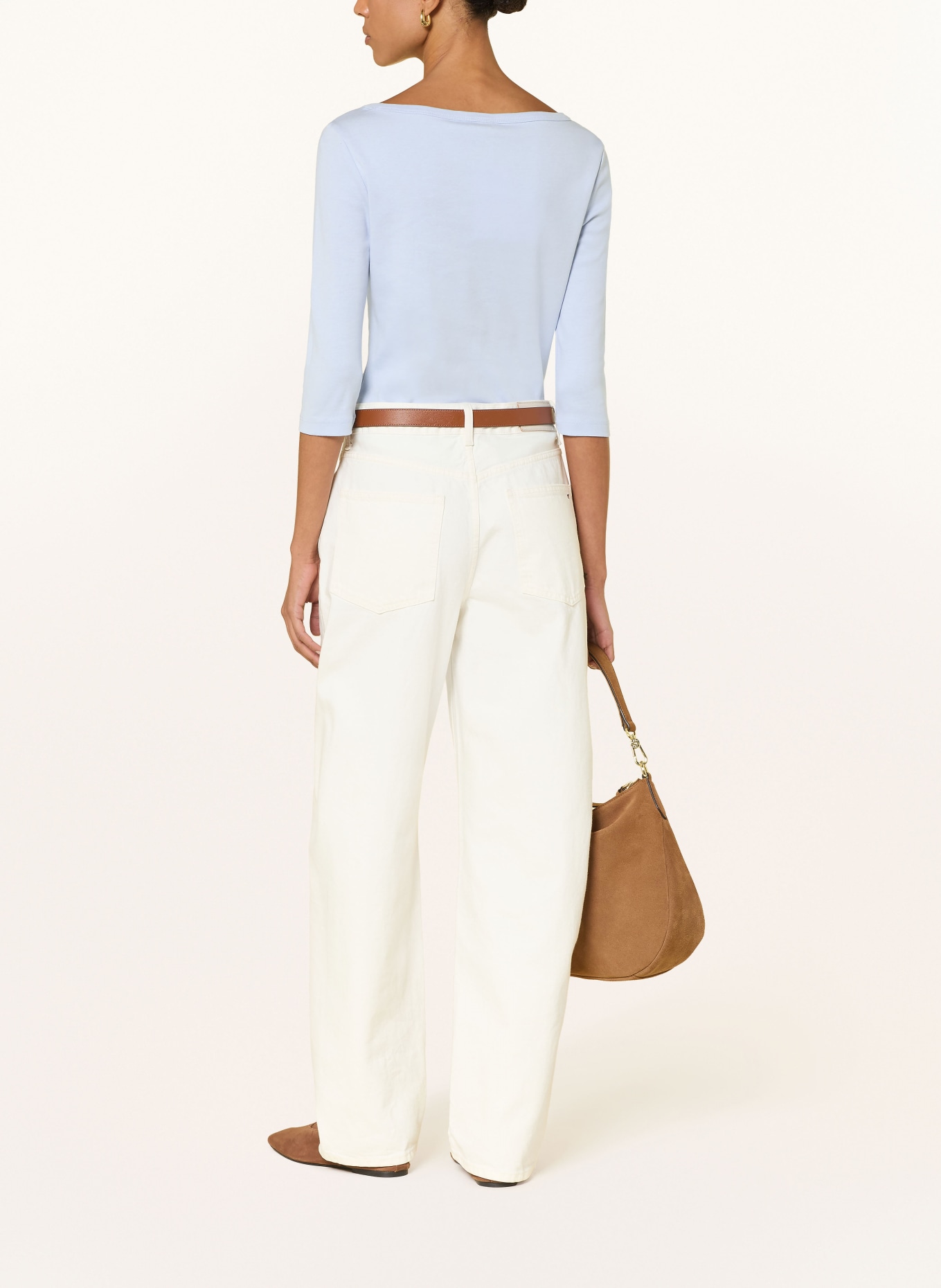 TOMMY HILFIGER Shirt mit 3/4-Arm: HELLBLAU