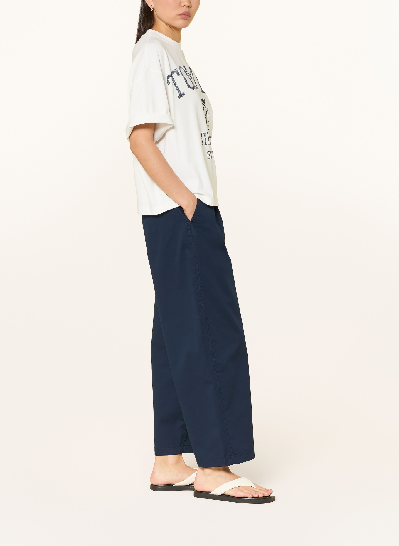 TOMMY HILFIGER 7/8 pants: DARK BLUE
