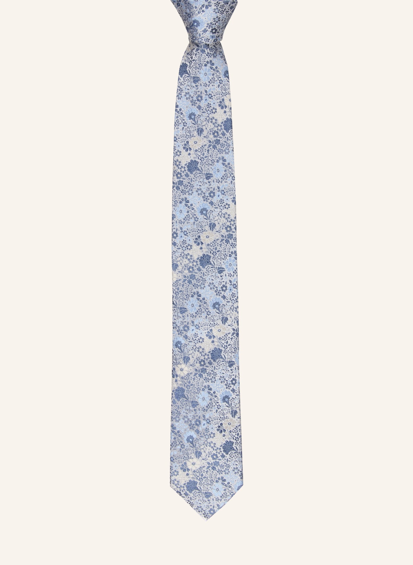 Sterlington Set: Krawatte und Einstecktuch: BLAU / GRAU