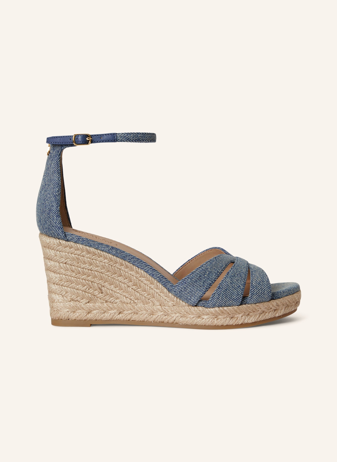 LAUREN RALPH LAUREN Klapki NELLIE: JASNONIEBIESKI