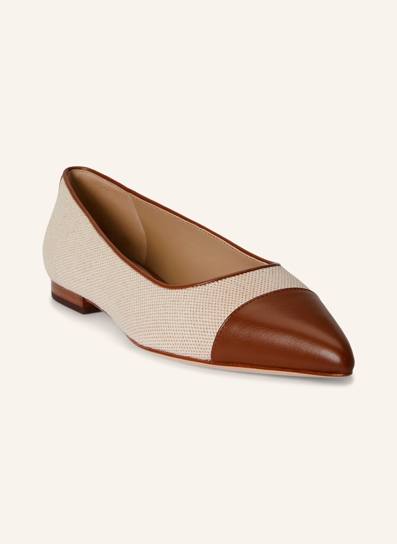 LAUREN RALPH LAUREN Baleriny LONDYN: JASNOBRĄZOWY / BRĄZOWY